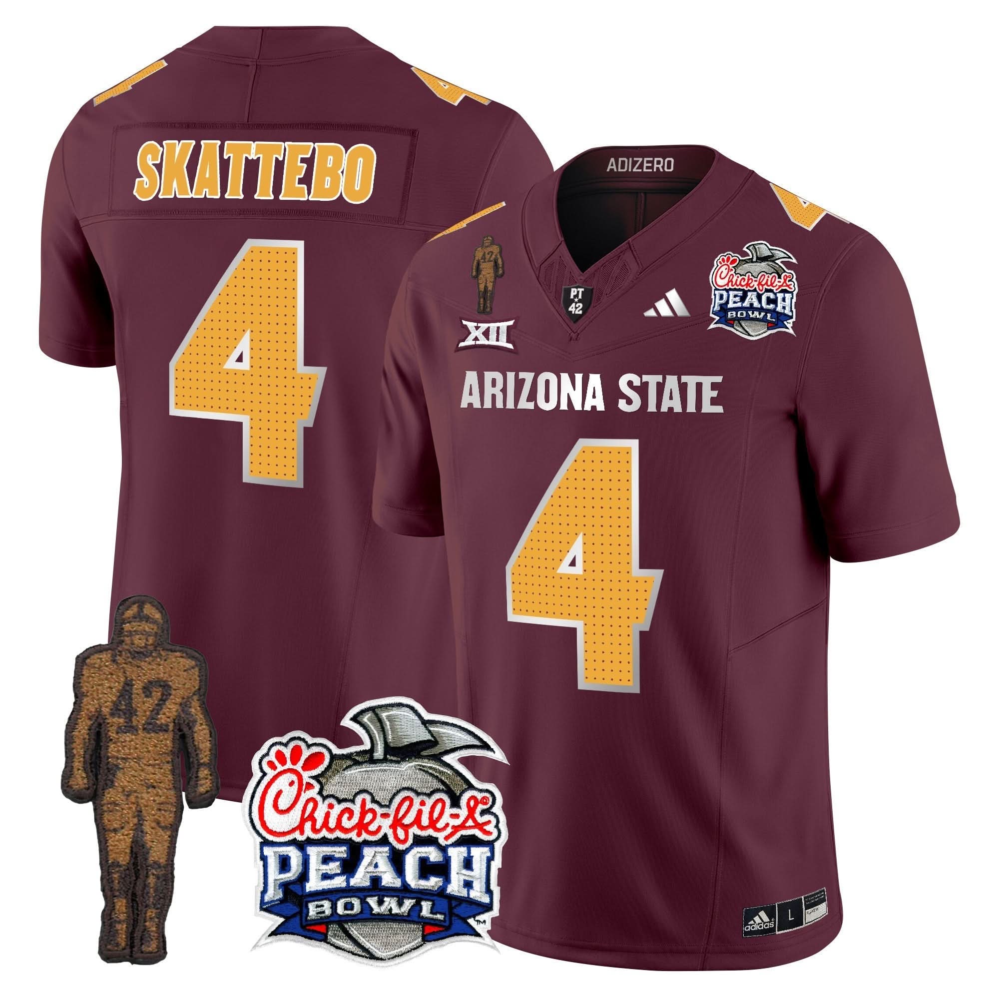 Sun Devils Pat Tillman & Peach Bowl Patch Vapor Limited Jersey V2 - All Stitched - Image 29