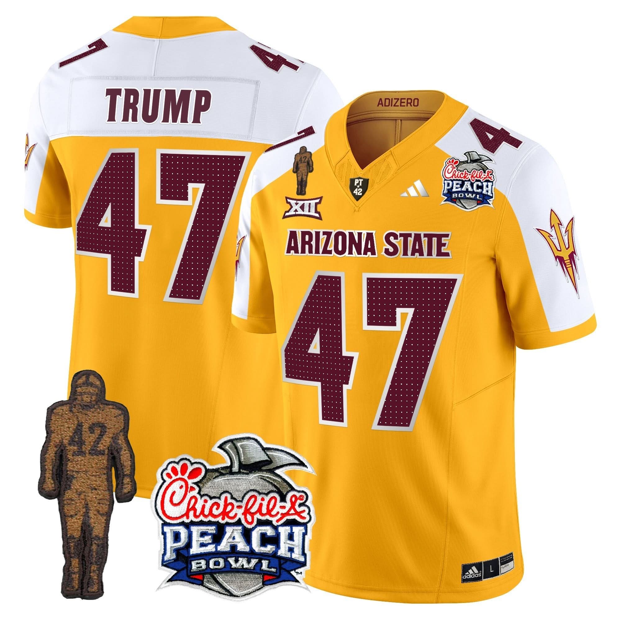 Sun Devils Pat Tillman & Peach Bowl Patch Vapor Limited Jersey V2 - All Stitched - Image 7