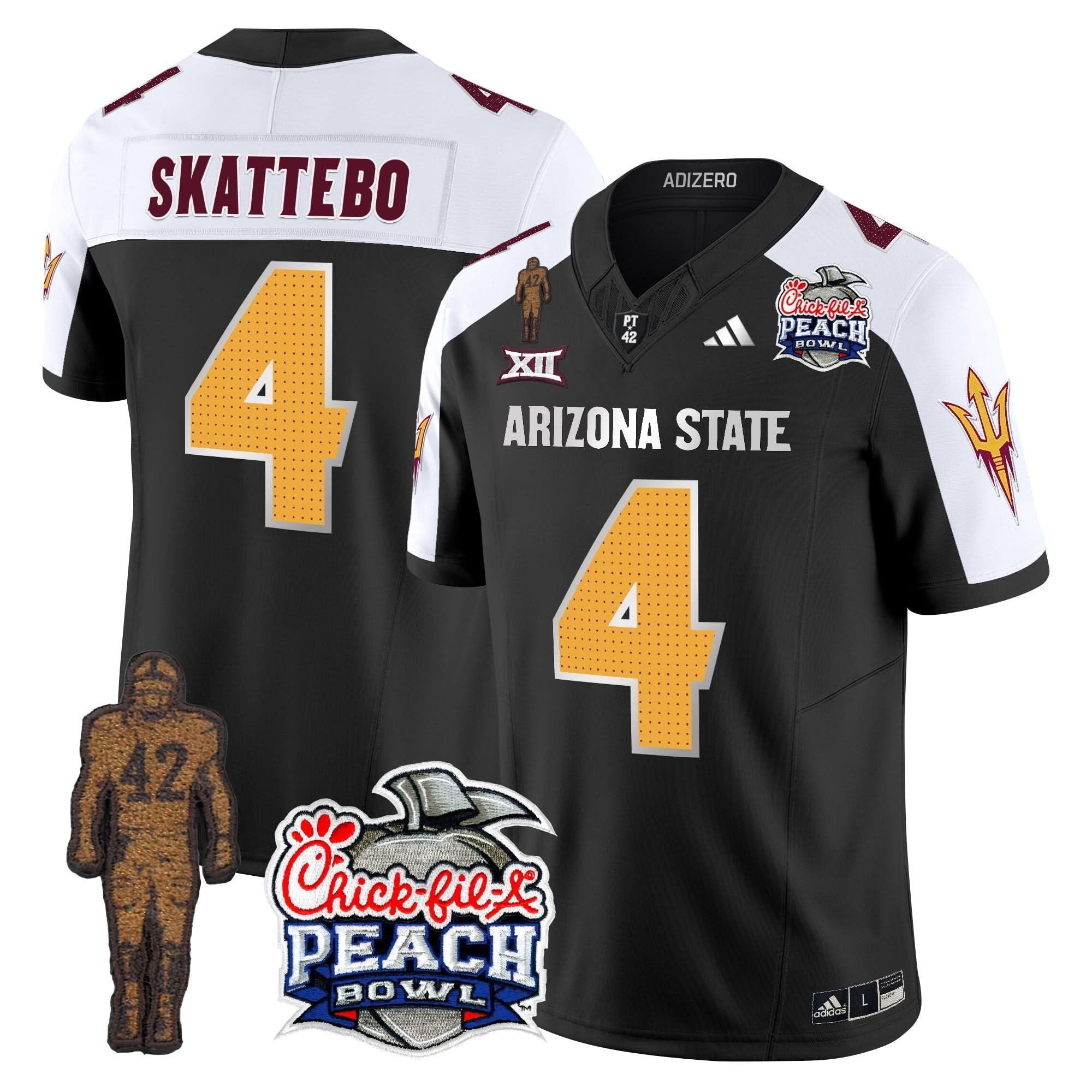 Sun Devils Pat Tillman & Peach Bowl Patch Vapor Limited Jersey V2 - All Stitched - Image 11