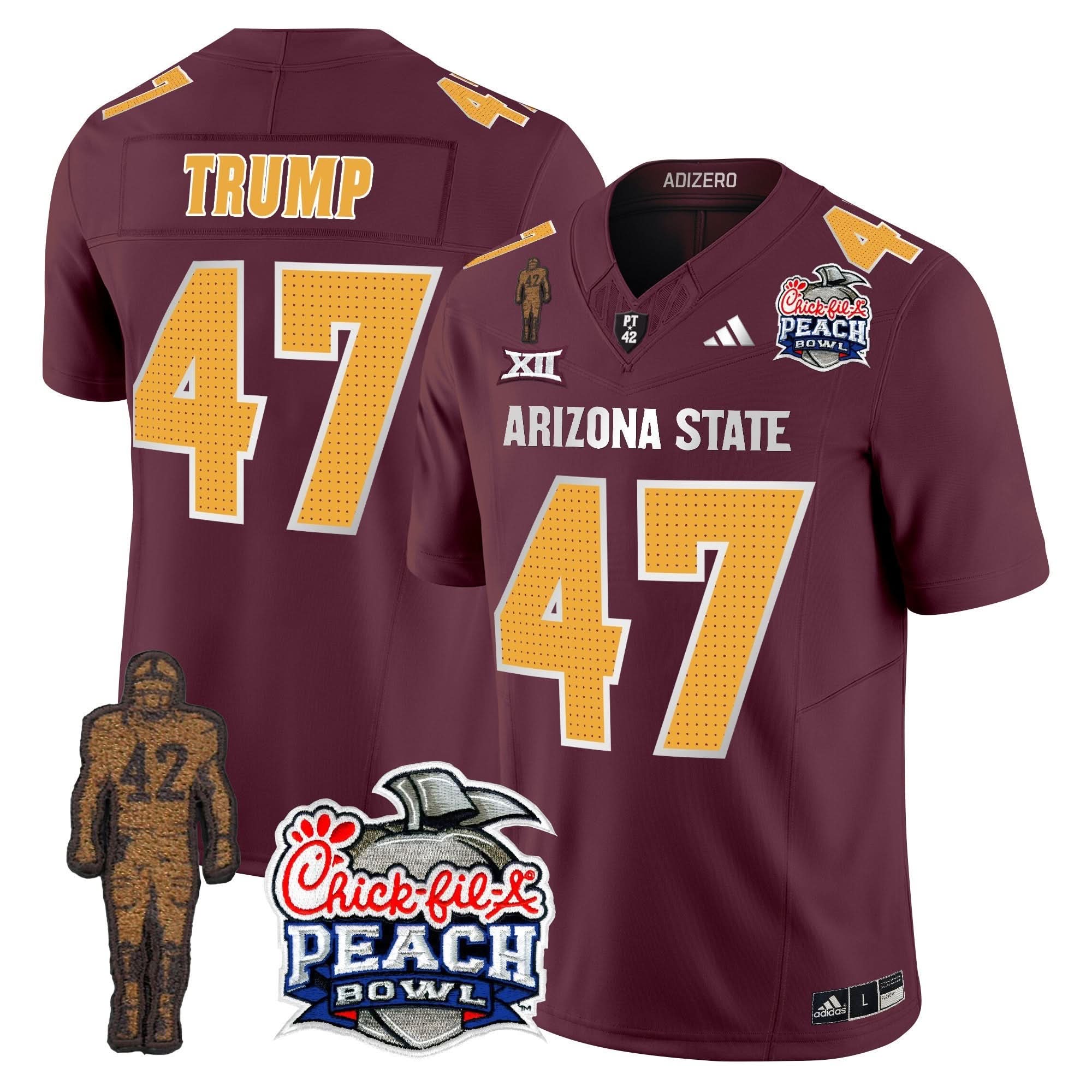 Sun Devils Pat Tillman & Peach Bowl Patch Vapor Limited Jersey V2 - All Stitched - Image 33