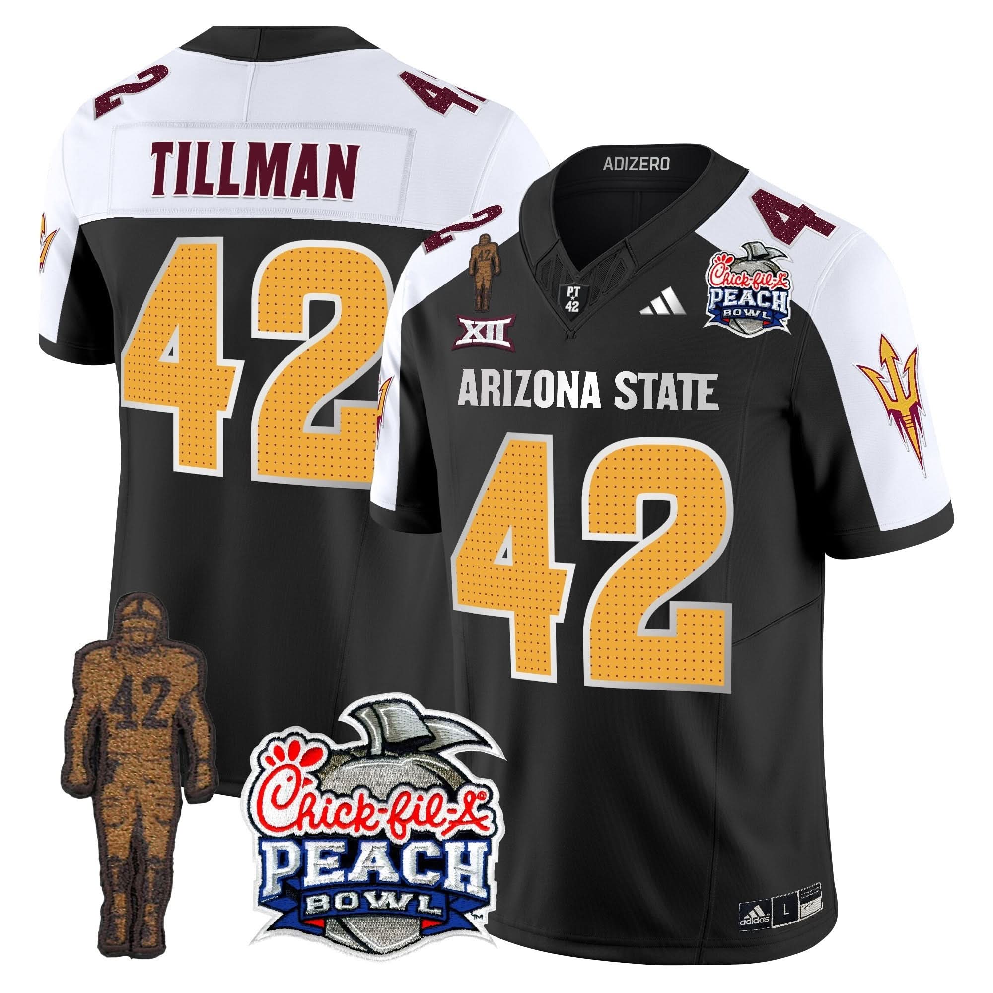 Sun Devils Pat Tillman & Peach Bowl Patch Vapor Limited Jersey V2 - All Stitched - Image 9