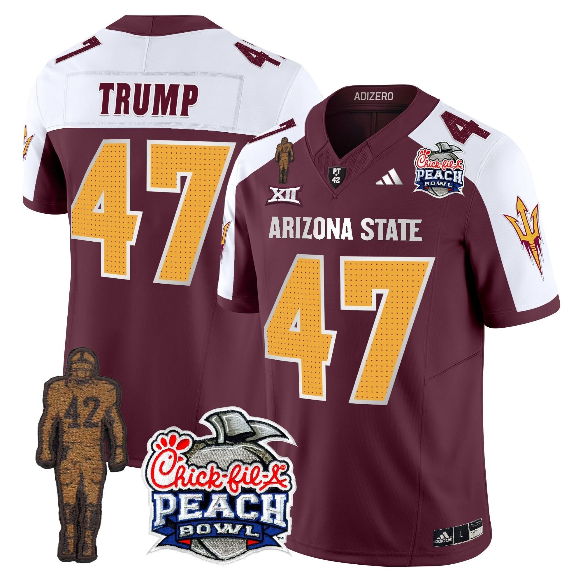 Sun Devils Pat Tillman & Peach Bowl Patch Vapor Limited Jersey V2 - All Stitched - Image 25