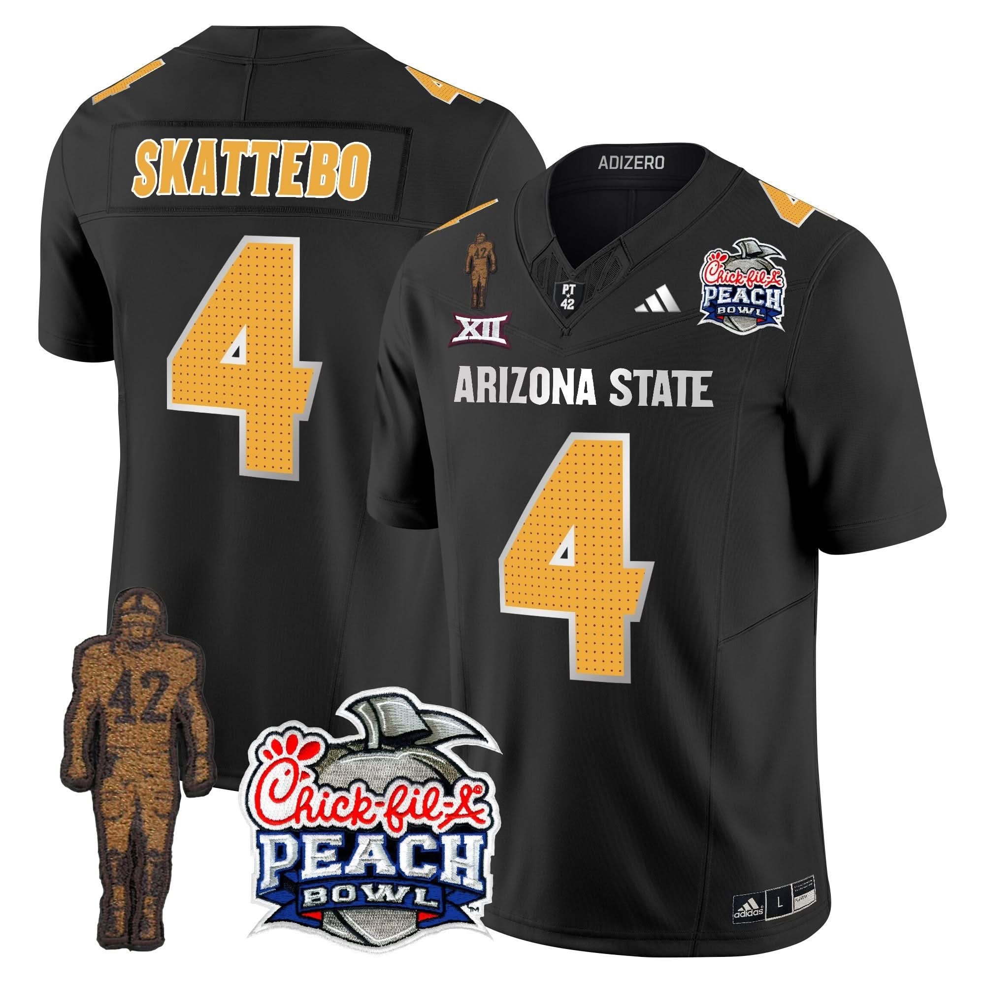Sun Devils Pat Tillman & Peach Bowl Patch Vapor Limited Jersey V2 - All Stitched - Image 38