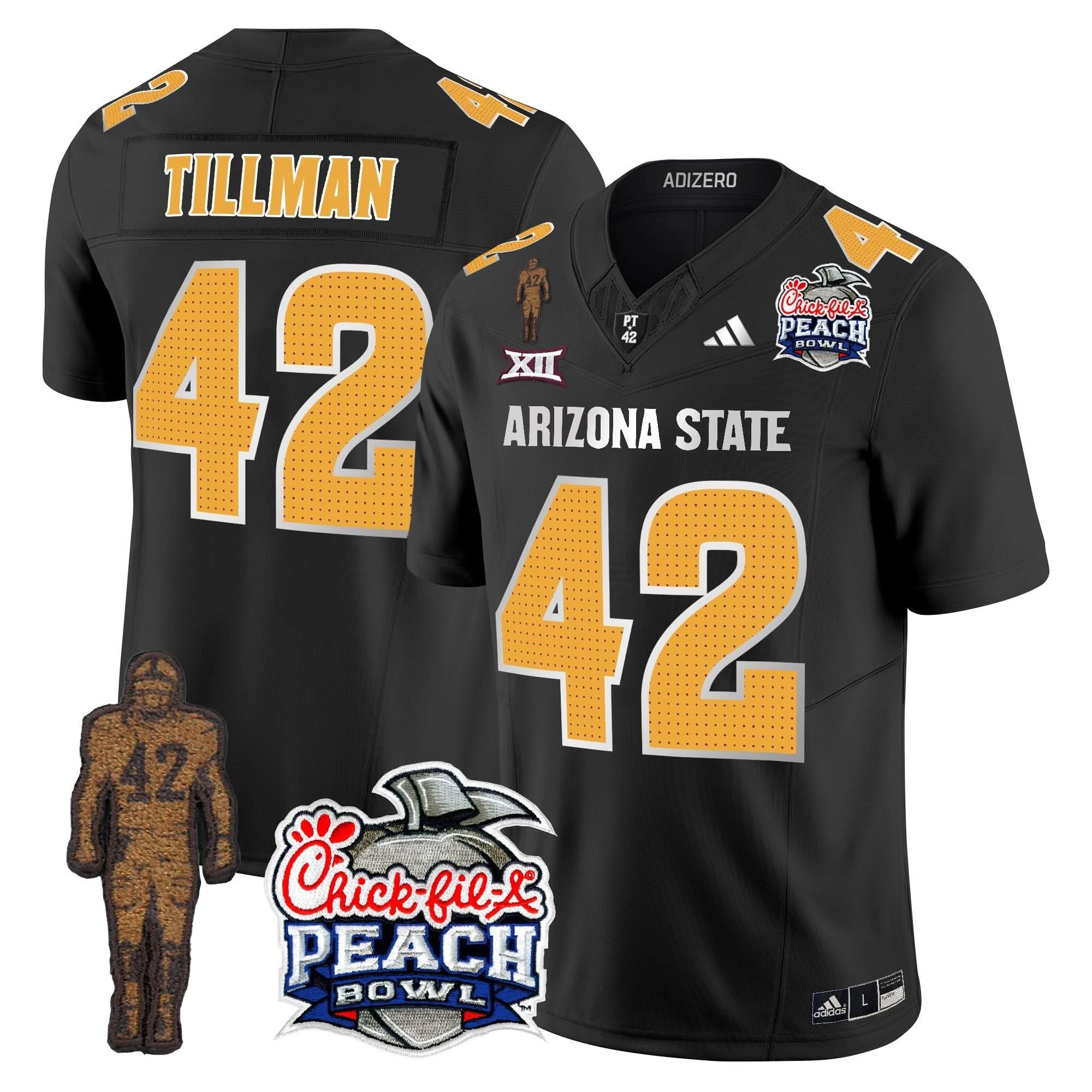 Sun Devils Pat Tillman & Peach Bowl Patch Vapor Limited Jersey V2 - All Stitched - Image 36