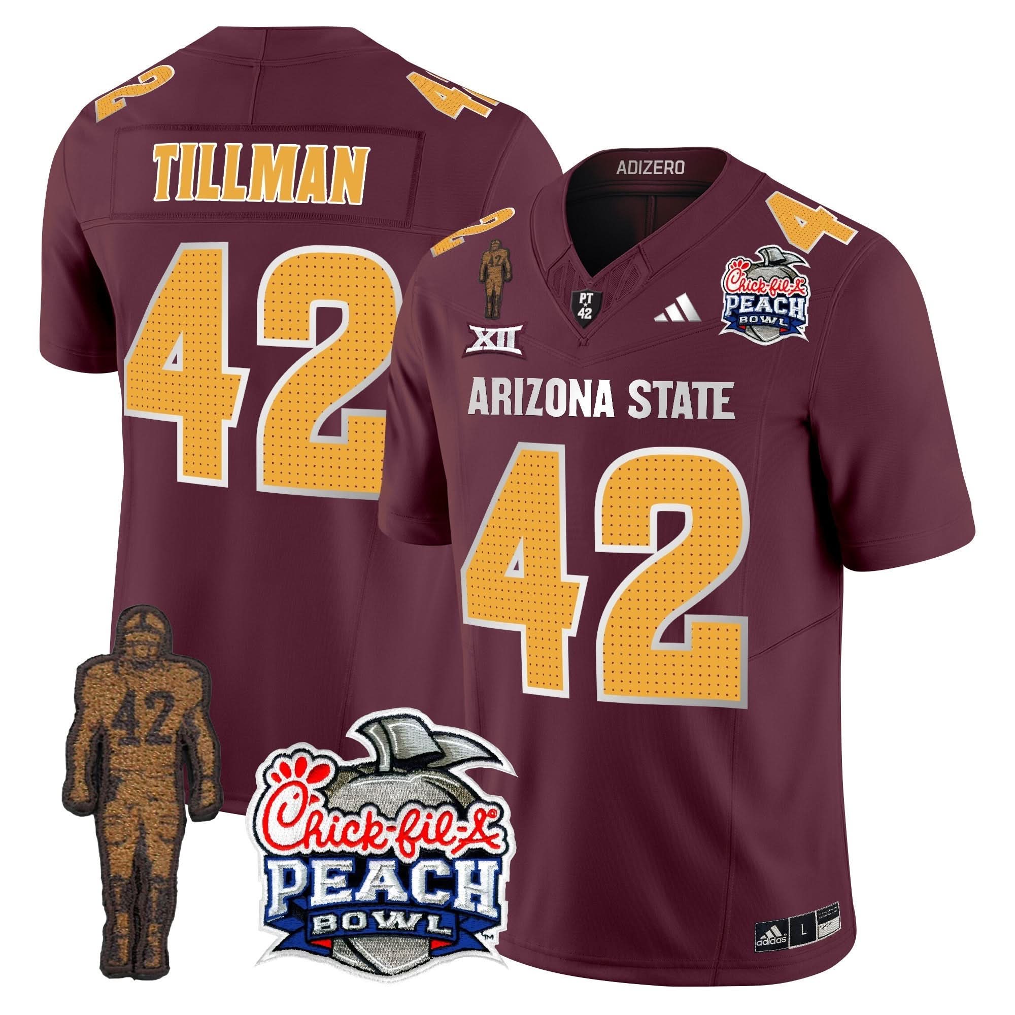 Sun Devils Pat Tillman & Peach Bowl Patch Vapor Limited Jersey V2 - All Stitched - Image 27