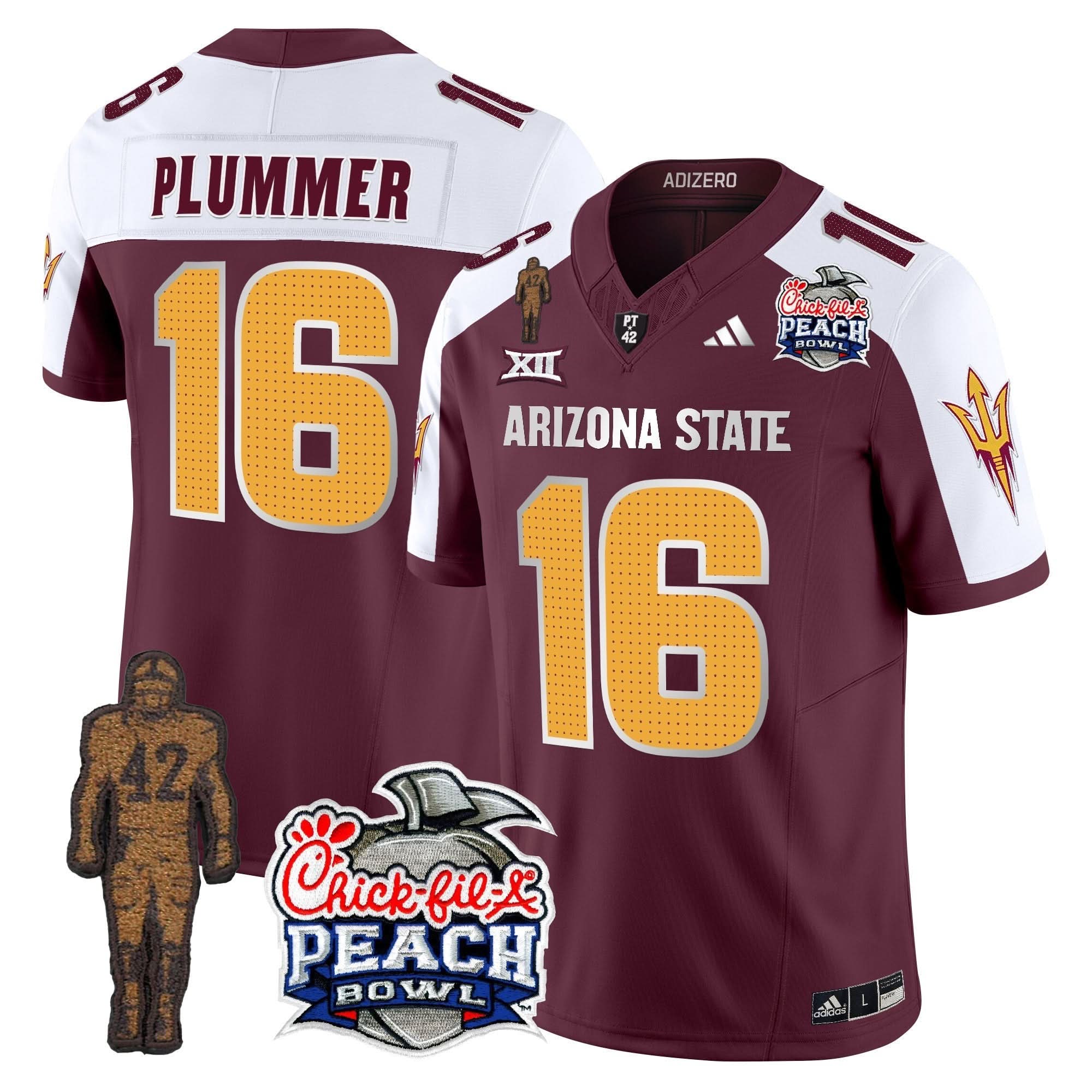 Sun Devils Pat Tillman & Peach Bowl Patch Vapor Limited Jersey V2 - All Stitched - Image 22