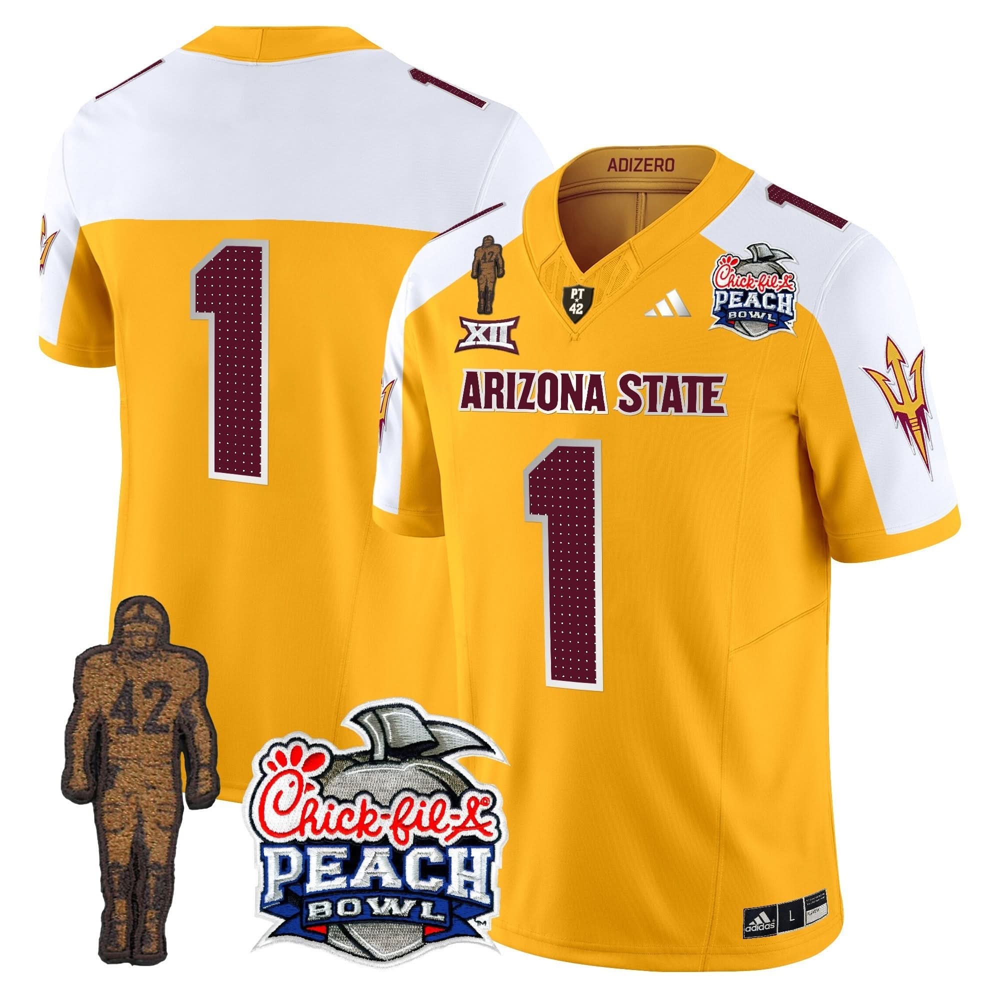 Sun Devils Pat Tillman & Peach Bowl Patch Vapor Limited Jersey V2 - All Stitched - Image 8