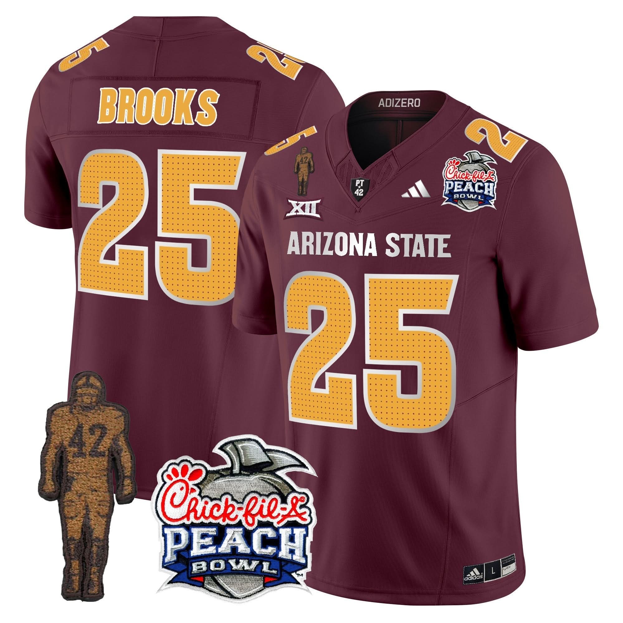 Sun Devils Pat Tillman & Peach Bowl Patch Vapor Limited Jersey V2 - All Stitched - Image 32