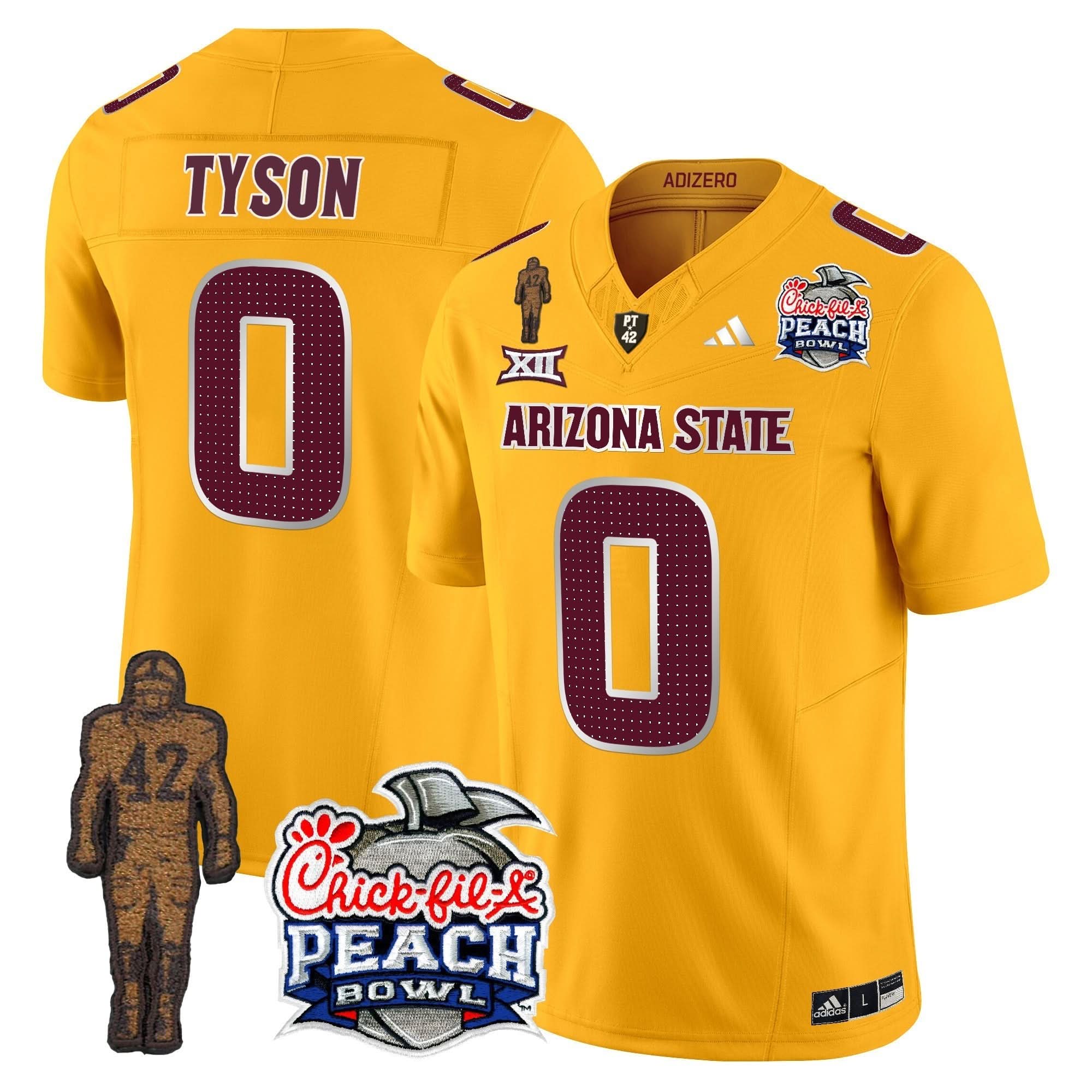 Sun Devils Pat Tillman & Peach Bowl Patch Vapor Limited Jersey V2 - All Stitched - Image 34