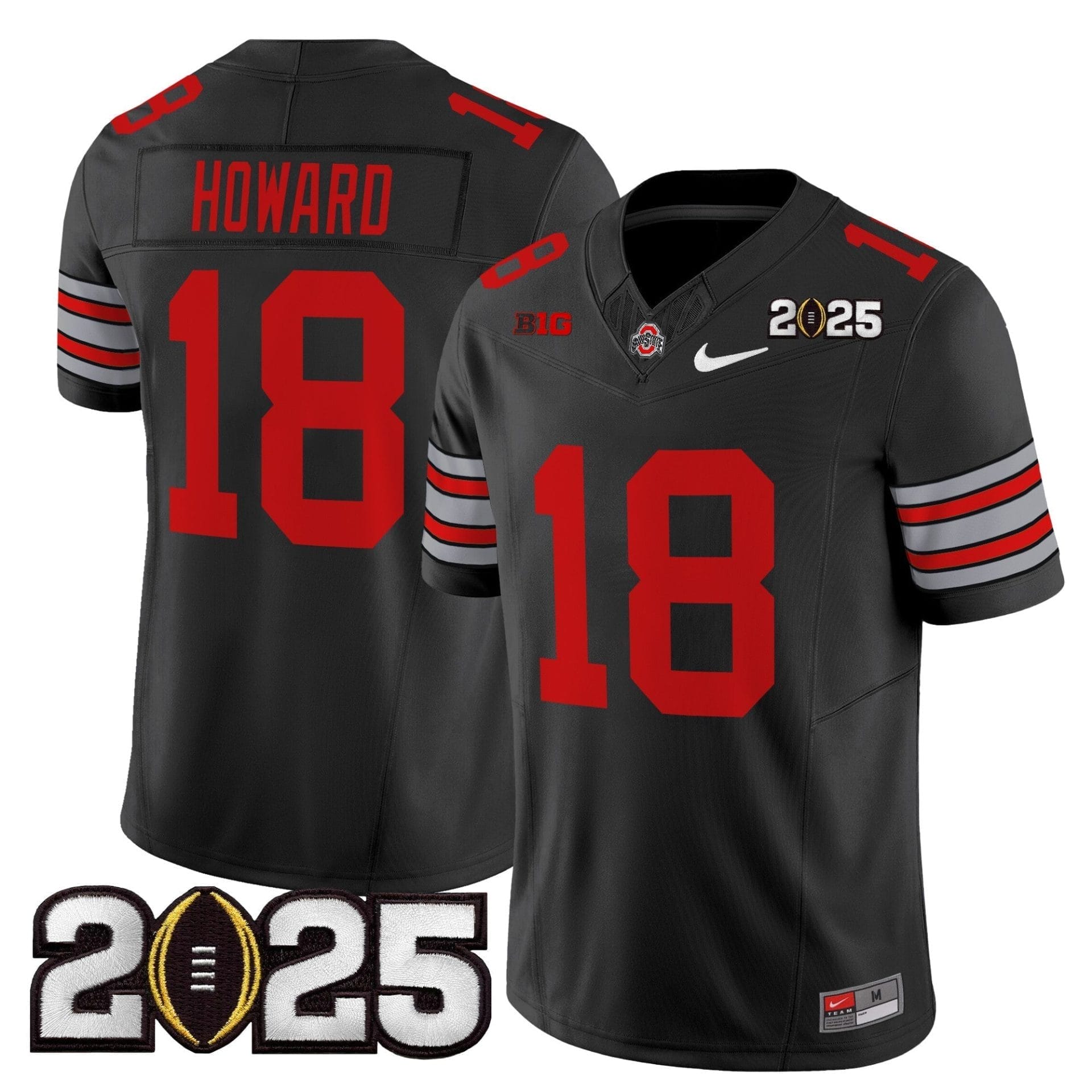 Ohio State Buckeyes 'Heritage Stripe' 2025 CFP Final Patch Vapor Limited Jersey - All Stitched - Image 19