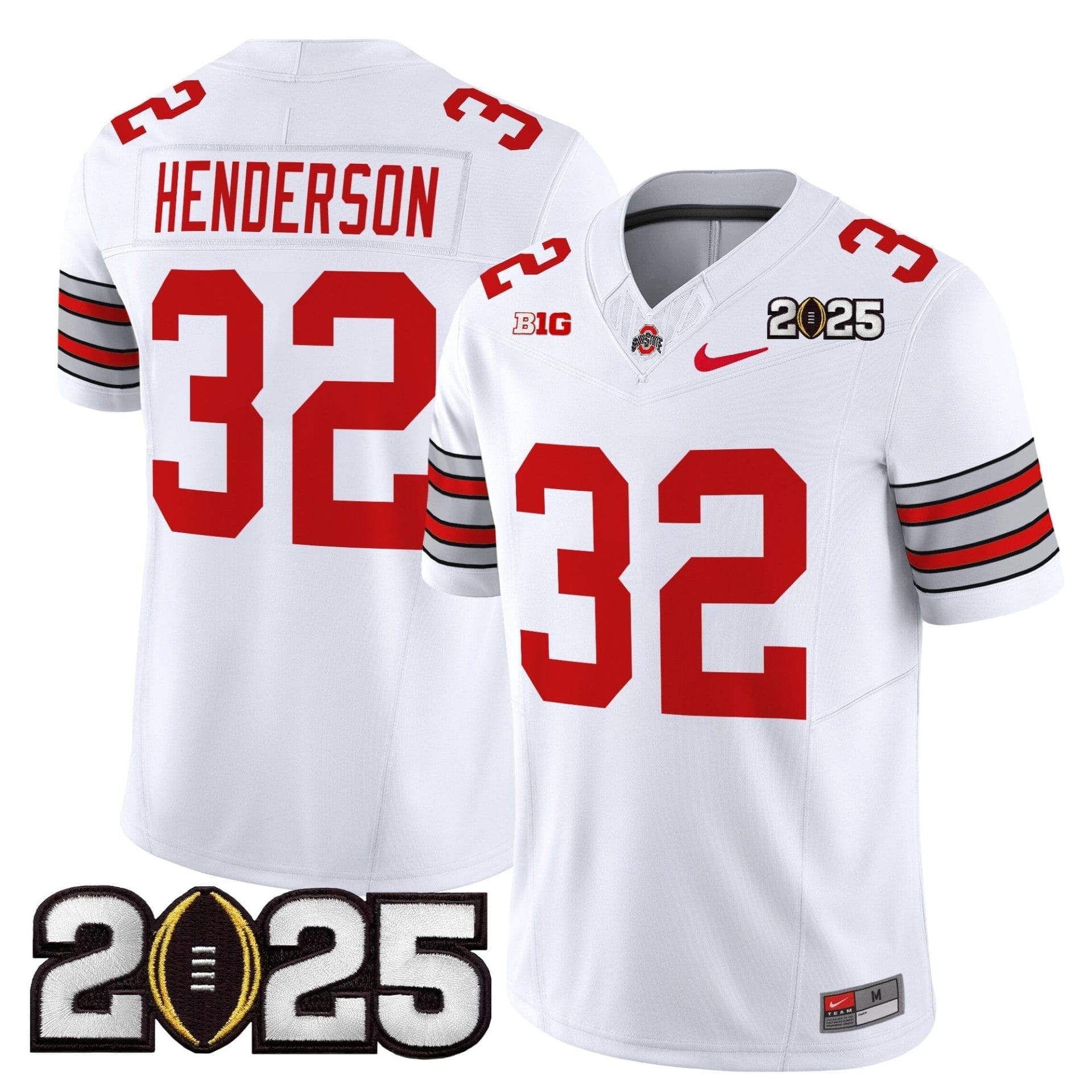 Ohio State Buckeyes 'Heritage Stripe' 2025 CFP Final Patch Vapor Limited Jersey - All Stitched - Image 32