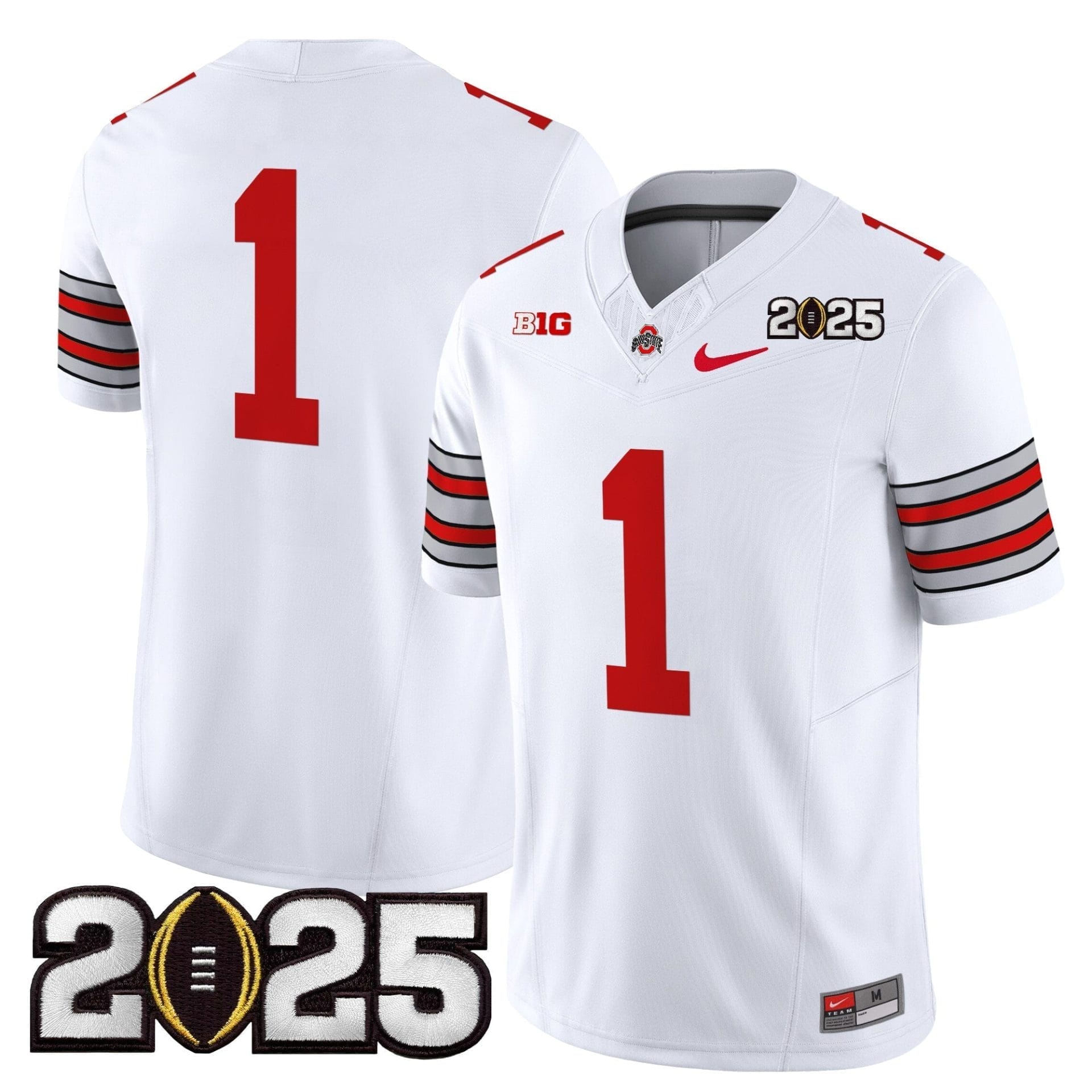 Ohio State Buckeyes 'Heritage Stripe' 2025 CFP Final Patch Vapor Limited Jersey - All Stitched - Image 12