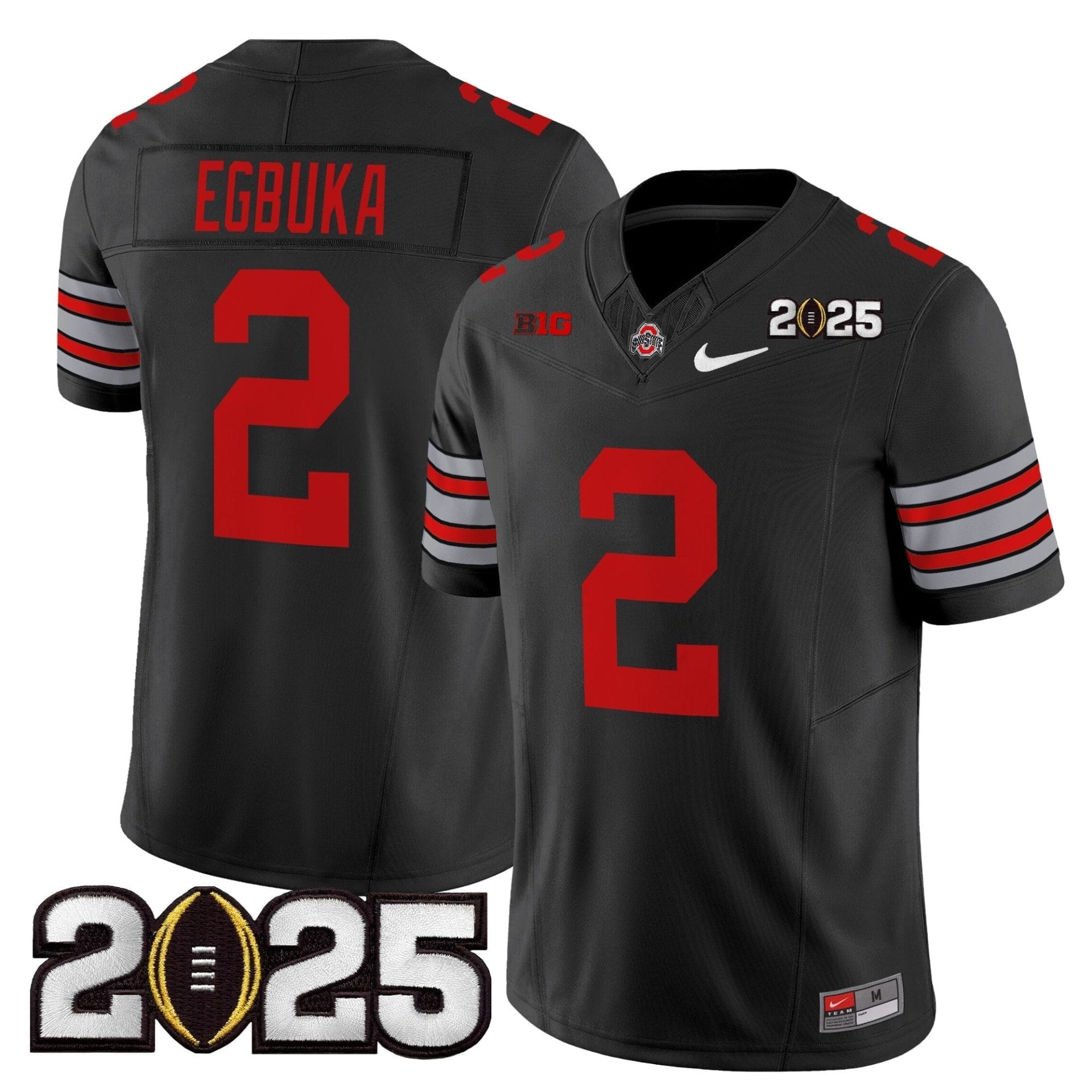 Ohio State Buckeyes 'Heritage Stripe' 2025 CFP Final Patch Vapor Limited Jersey - All Stitched - Image 25