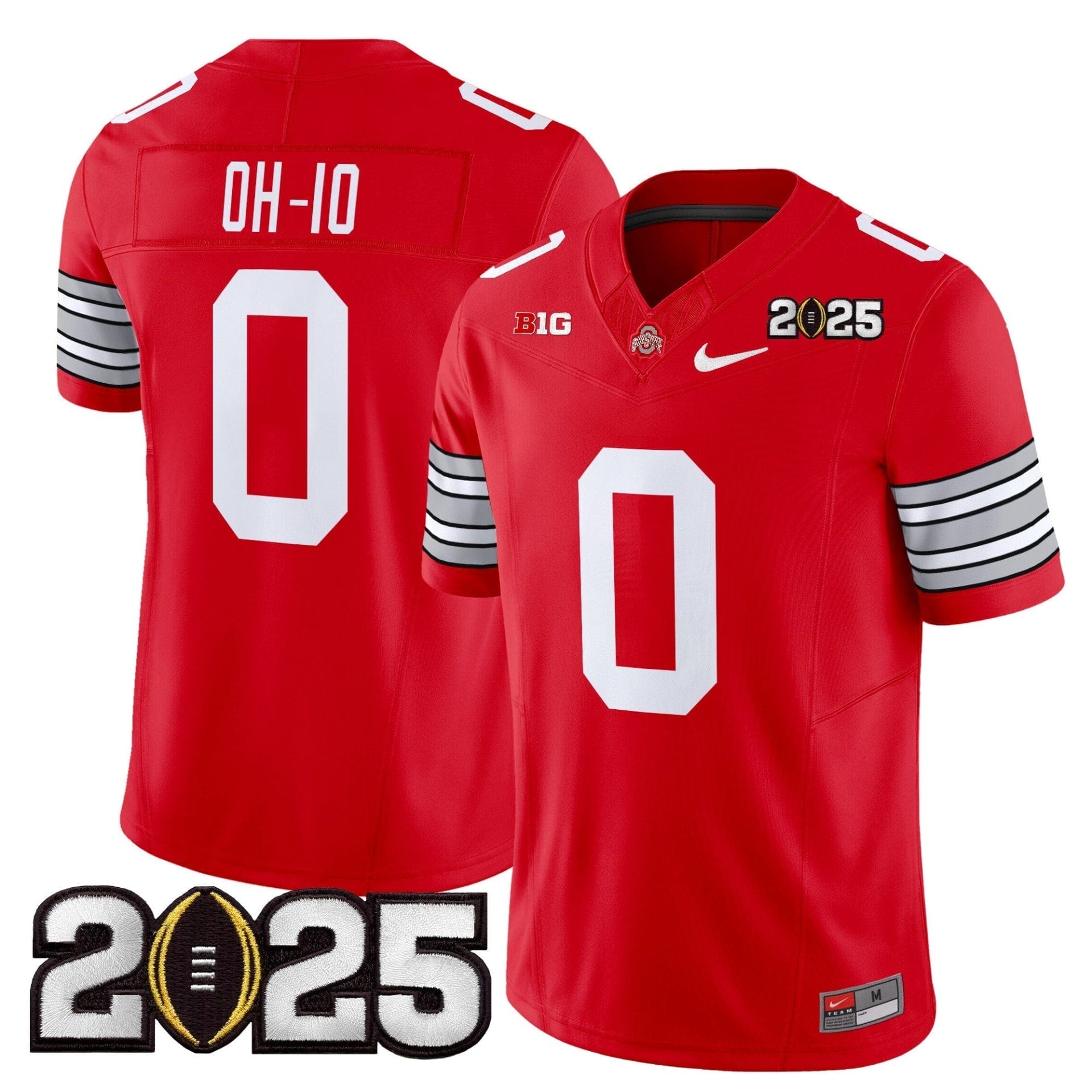 Ohio State Buckeyes 'Heritage Stripe' 2025 CFP Final Patch Vapor Limited Jersey - All Stitched - Image 3
