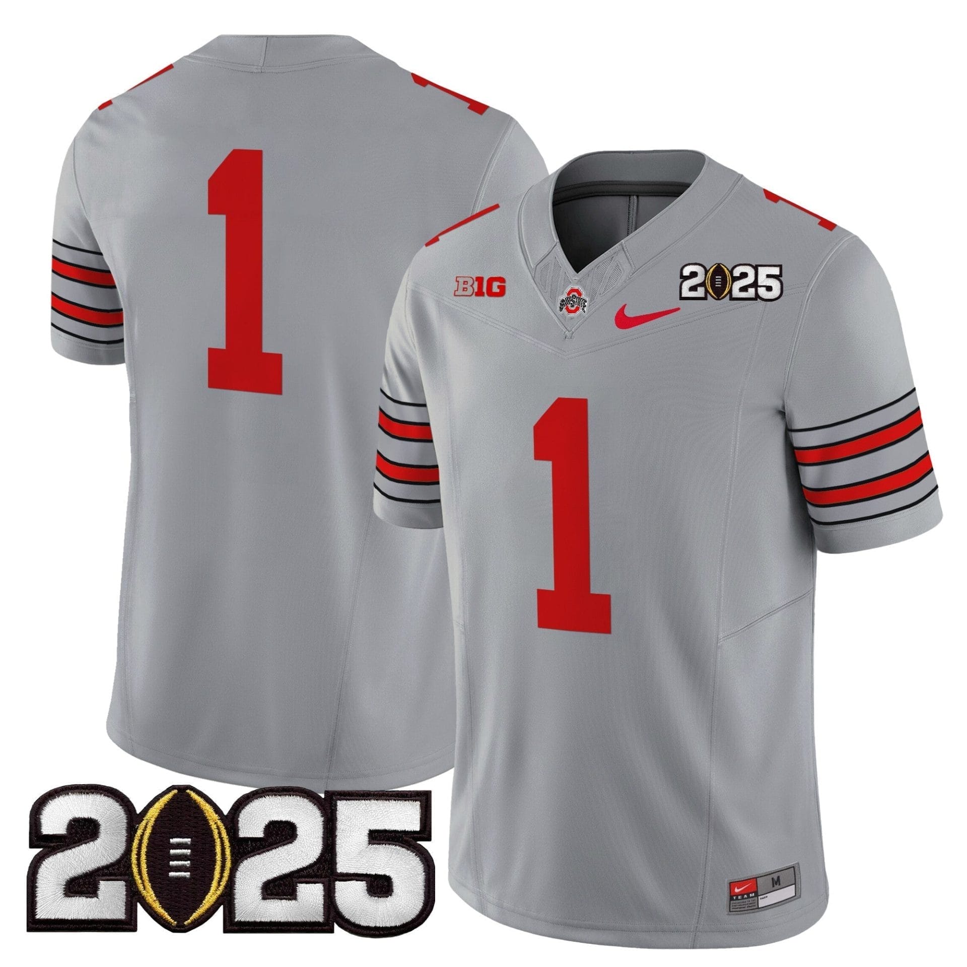Ohio State Buckeyes 'Heritage Stripe' 2025 CFP Final Patch Vapor Limited Jersey - All Stitched - Image 17