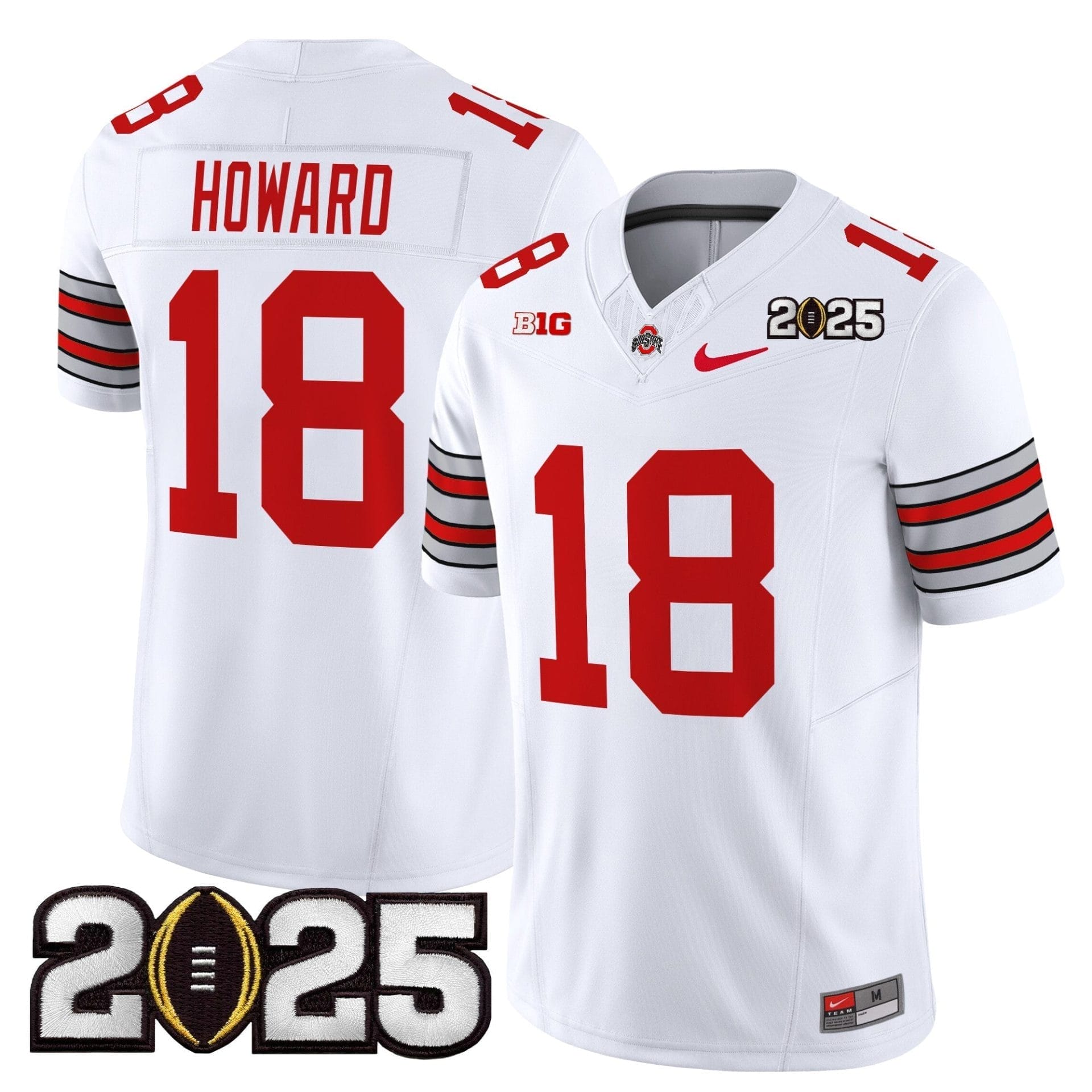 Ohio State Buckeyes 'Heritage Stripe' 2025 CFP Final Patch Vapor Limited Jersey - All Stitched - Image 16
