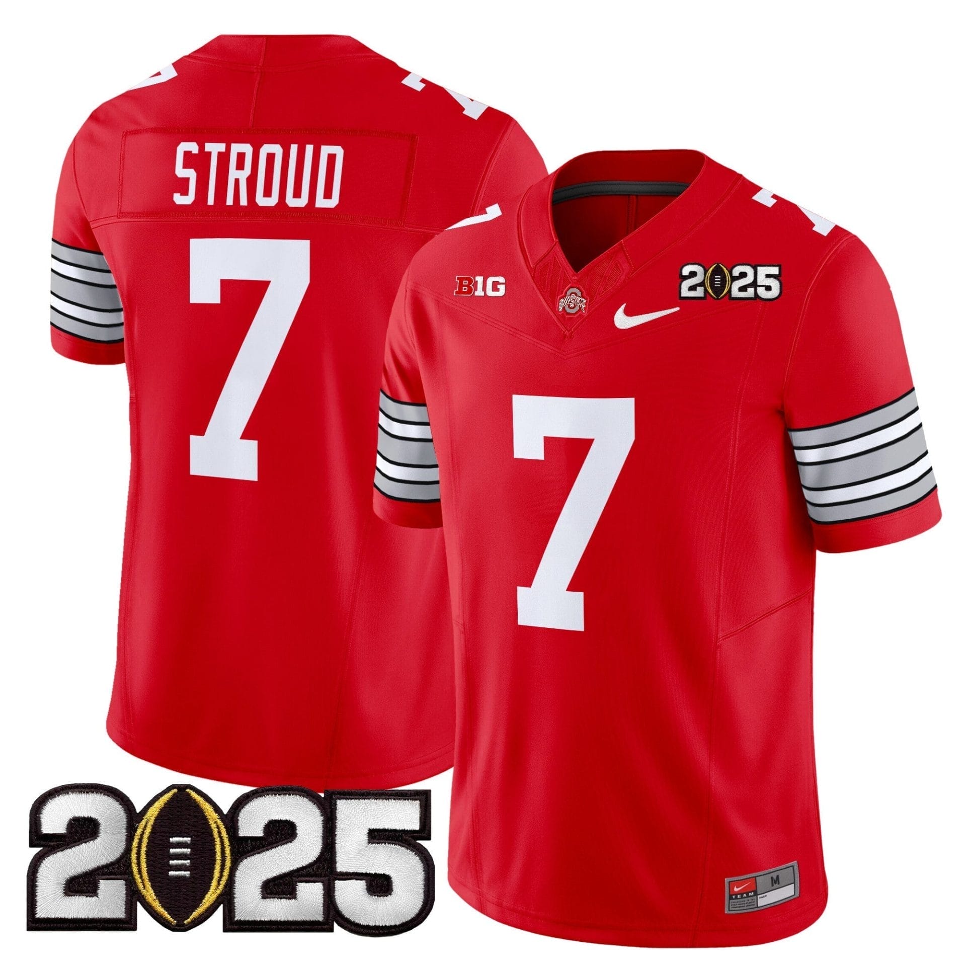 Ohio State Buckeyes 'Heritage Stripe' 2025 CFP Final Patch Vapor Limited Jersey - All Stitched - Image 38
