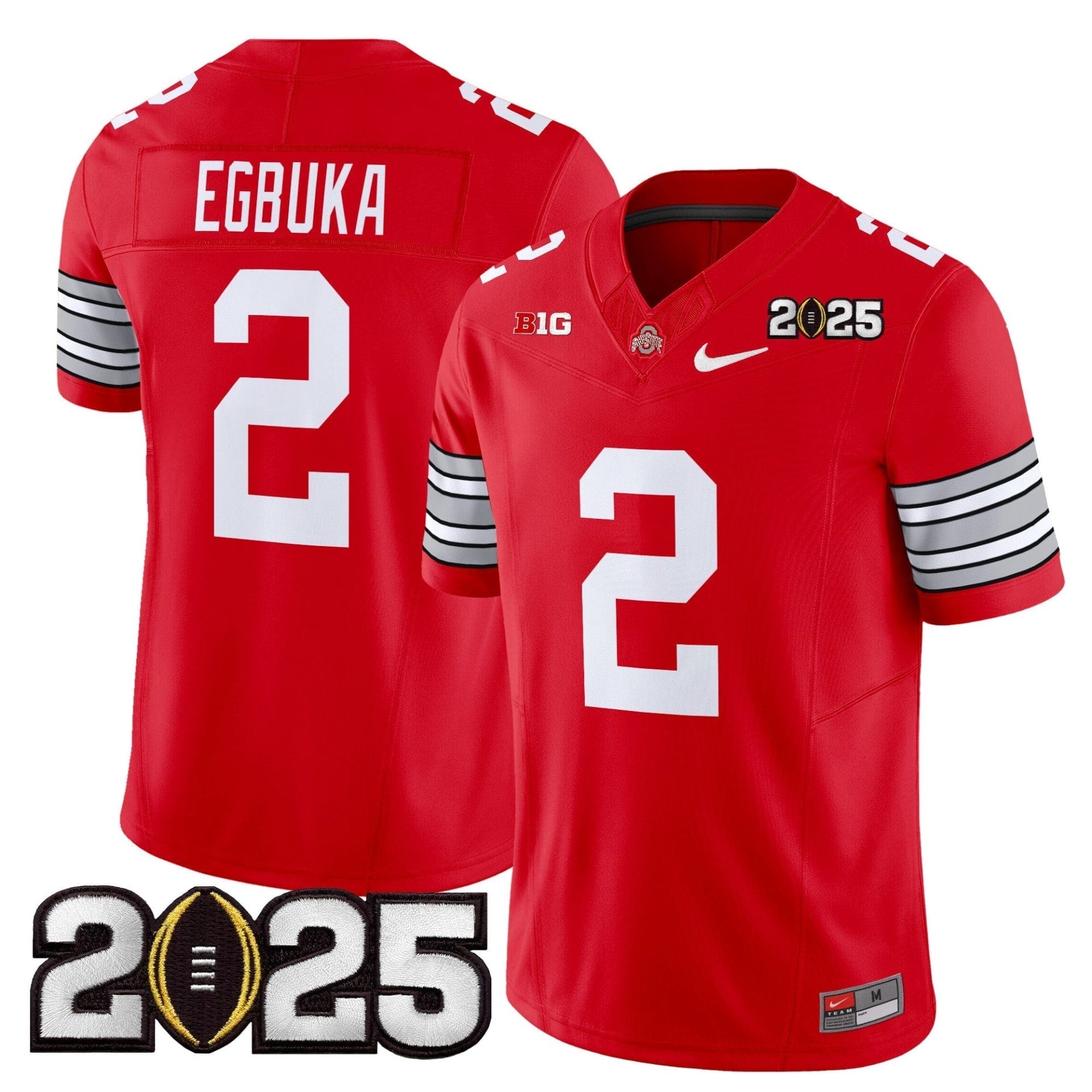 Ohio State Buckeyes 'Heritage Stripe' 2025 CFP Final Patch Vapor Limited Jersey - All Stitched - Image 40