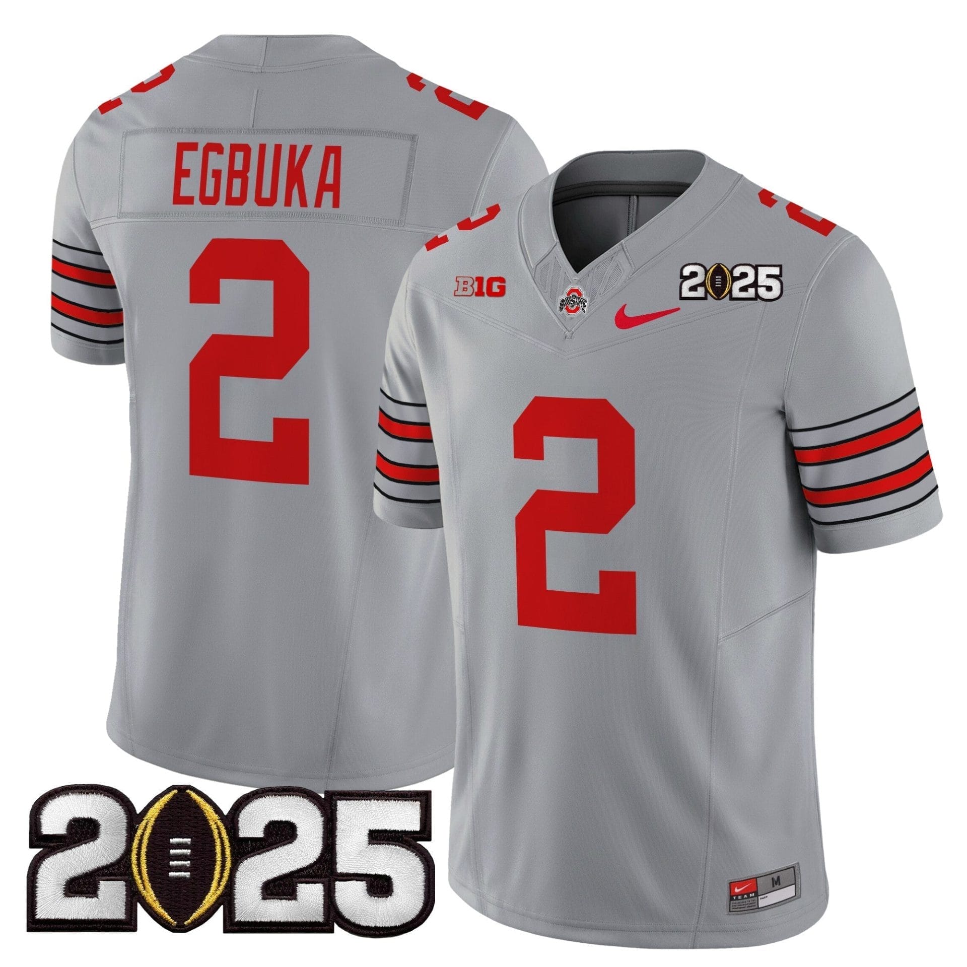 Ohio State Buckeyes 'Heritage Stripe' 2025 CFP Final Patch Vapor Limited Jersey - All Stitched - Image 13