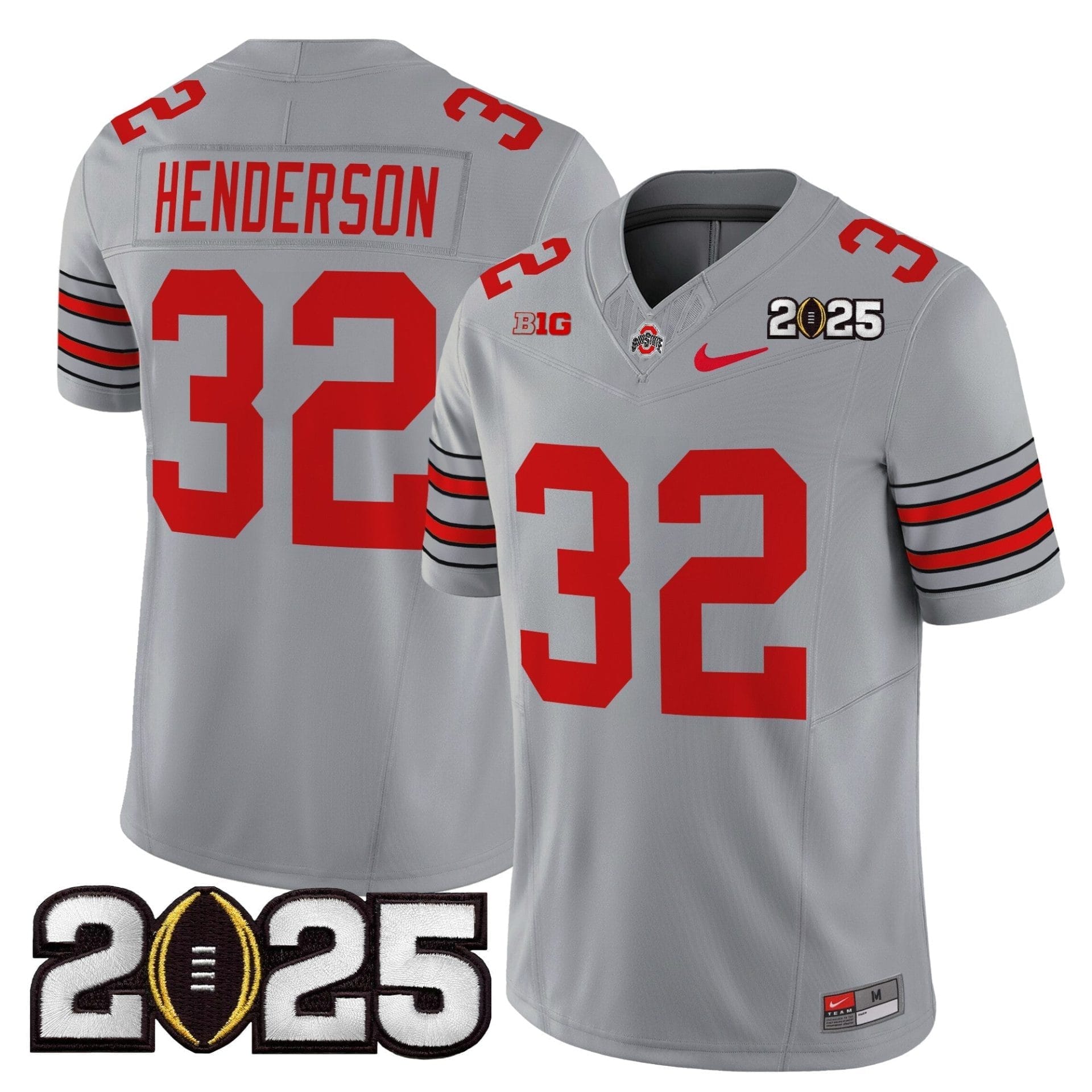Ohio State Buckeyes 'Heritage Stripe' 2025 CFP Final Patch Vapor Limited Jersey - All Stitched - Image 11