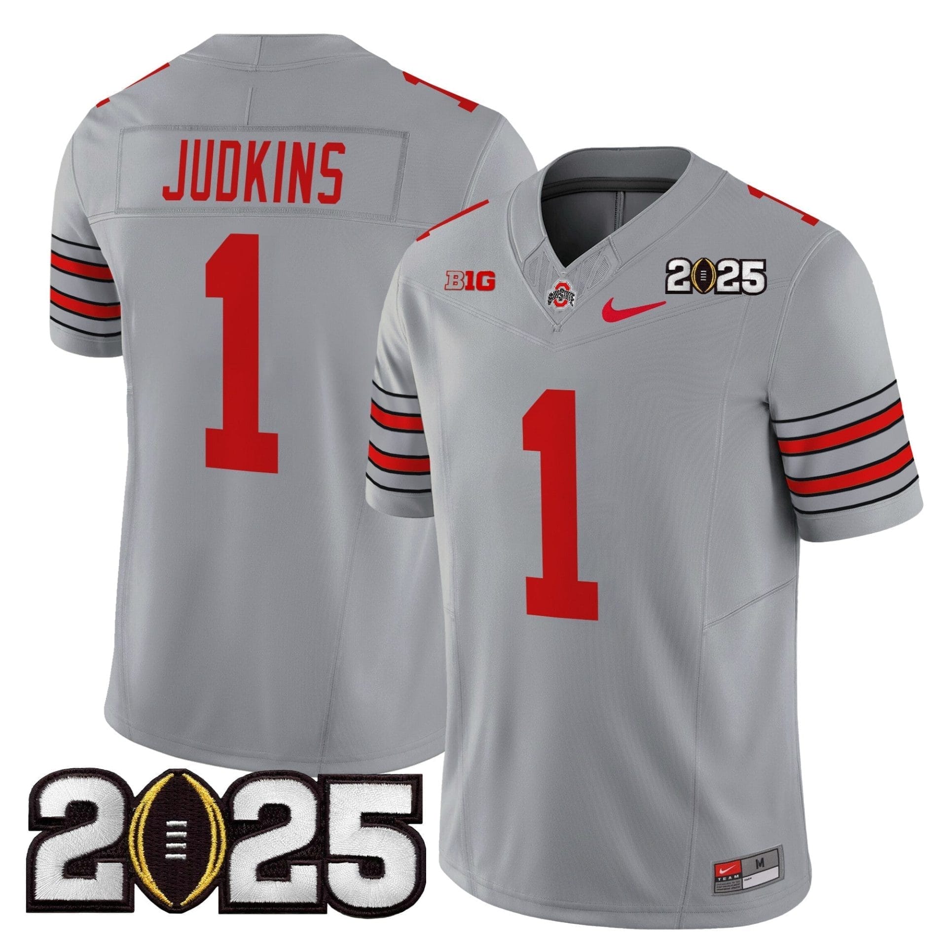 Ohio State Buckeyes 'Heritage Stripe' 2025 CFP Final Patch Vapor Limited Jersey - All Stitched - Image 8