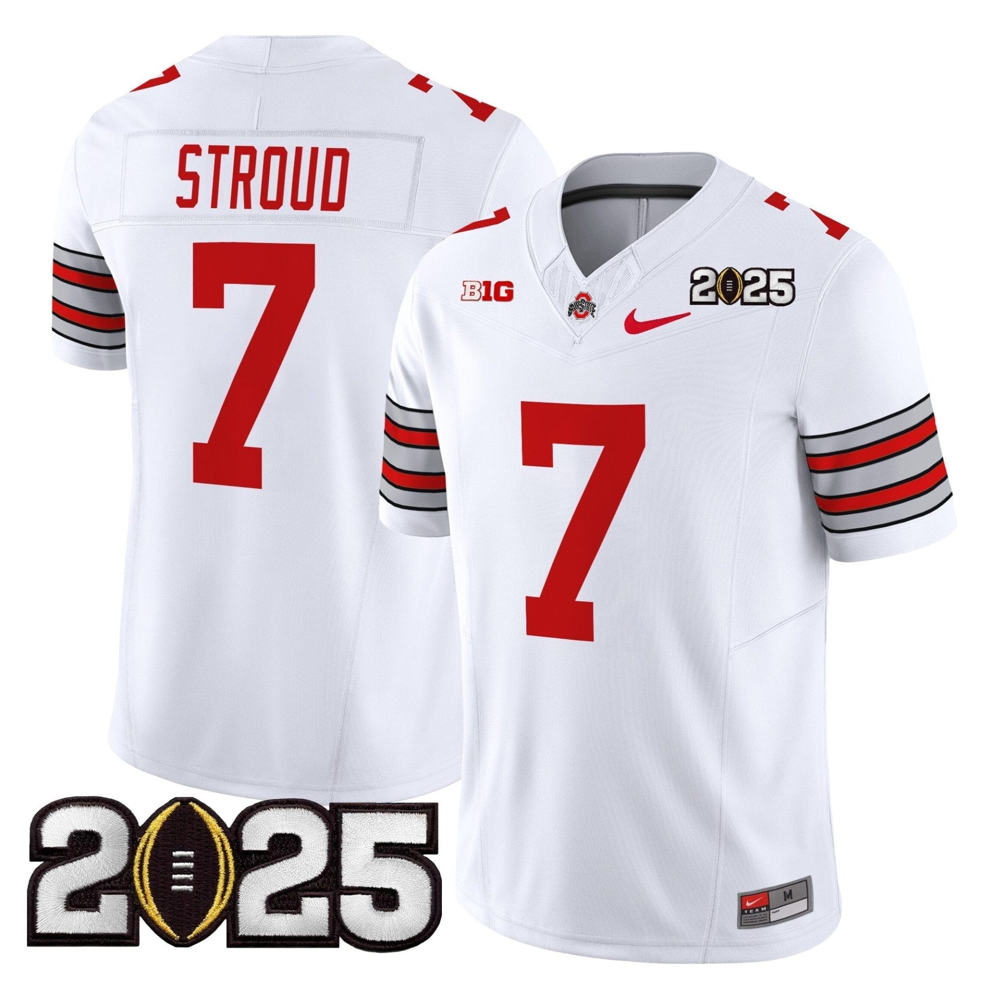 Ohio State Buckeyes 'Heritage Stripe' 2025 CFP Final Patch Vapor Limited Jersey - All Stitched - Image 31