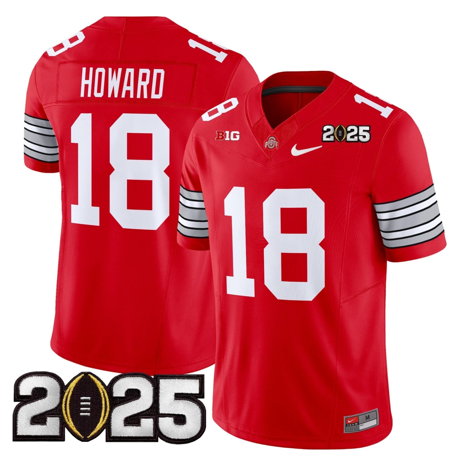 Ohio State Buckeyes 'Heritage Stripe' 2025 CFP Final Patch Vapor Limited Jersey - All Stitched - Image 34