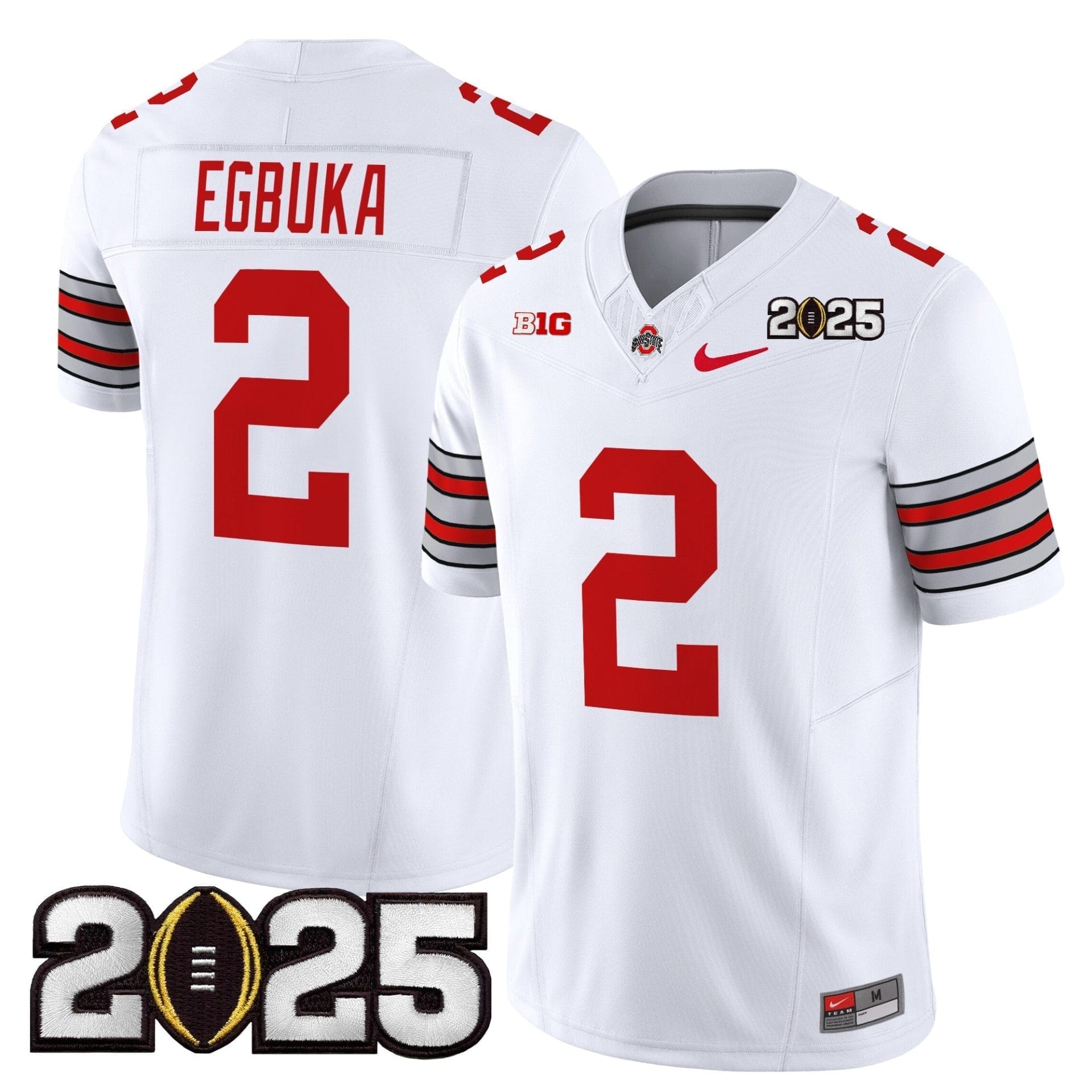 Ohio State Buckeyes 'Heritage Stripe' 2025 CFP Final Patch Vapor Limited Jersey - All Stitched - Image 33