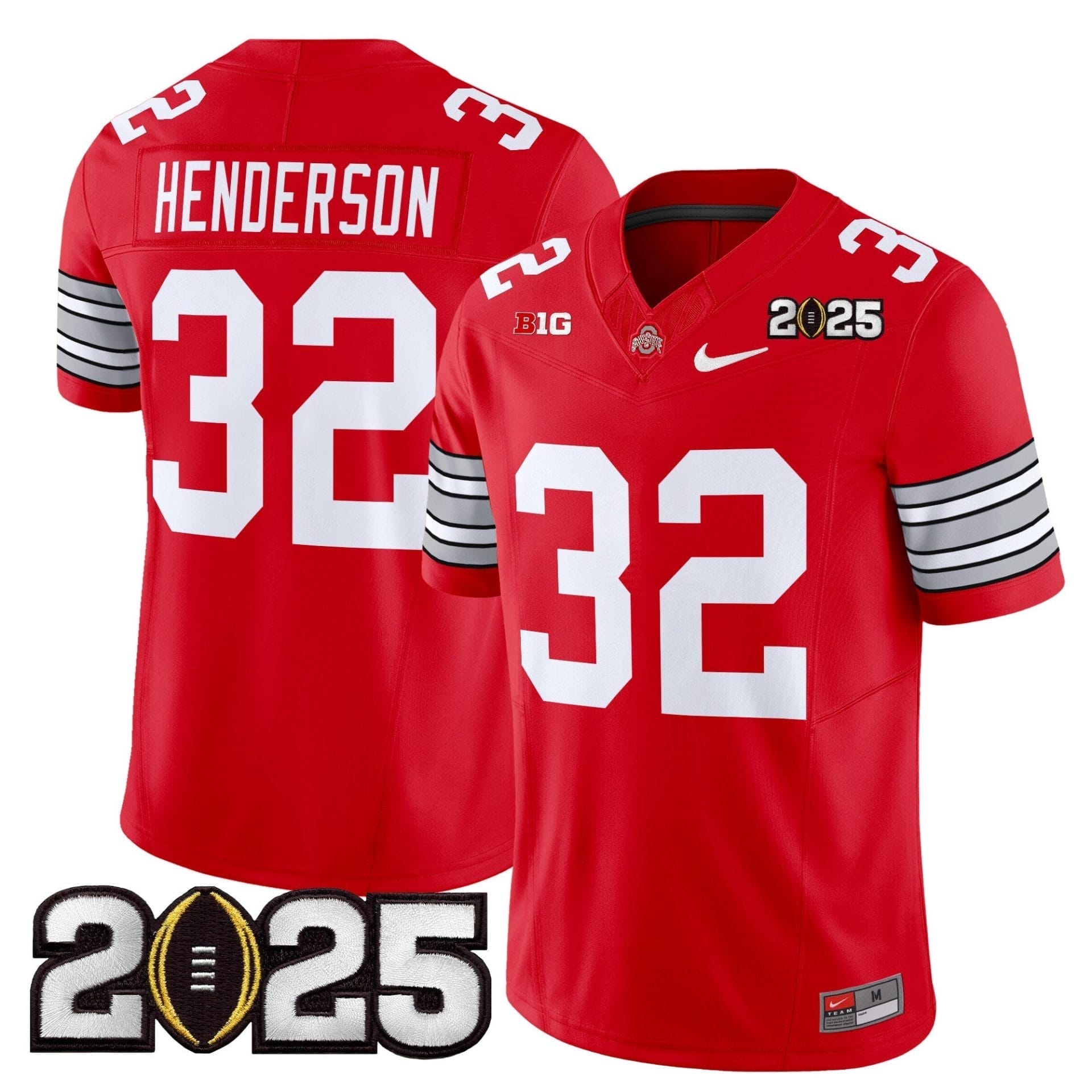 Ohio State Buckeyes 'Heritage Stripe' 2025 CFP Final Patch Vapor Limited Jersey - All Stitched - Image 39