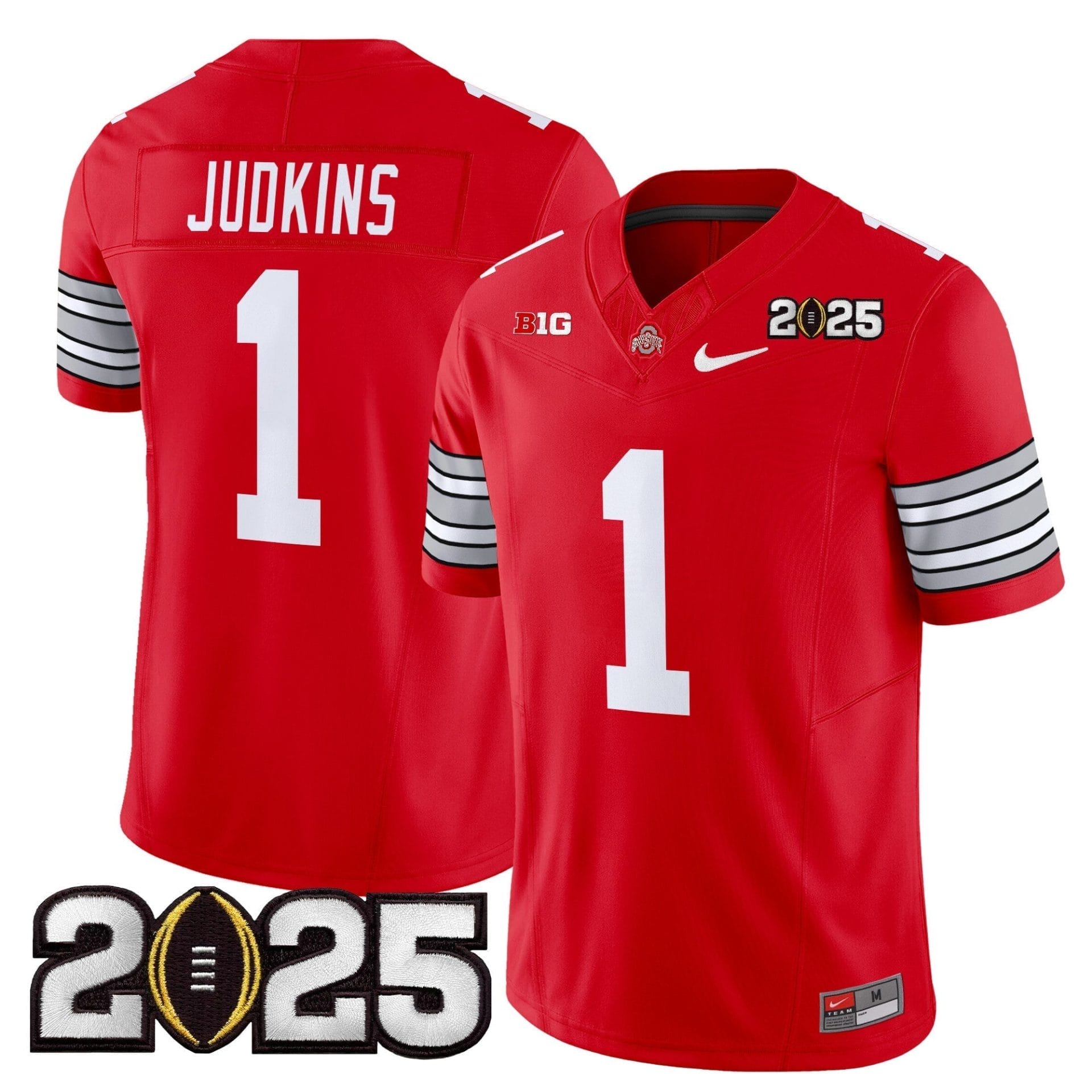 Ohio State Buckeyes 'Heritage Stripe' 2025 CFP Final Patch Vapor Limited Jersey - All Stitched - Image 36