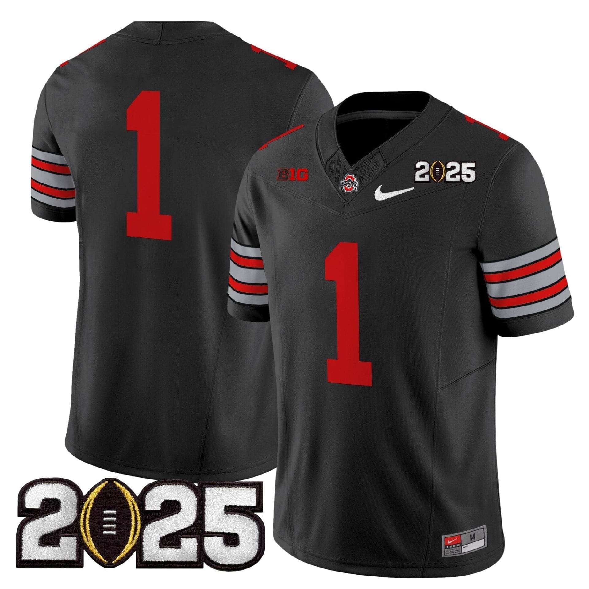 Ohio State Buckeyes 'Heritage Stripe' 2025 CFP Final Patch Vapor Limited Jersey - All Stitched - Image 29
