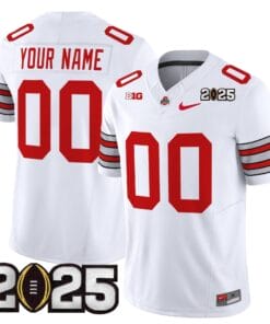 Custom Ohio State Buckeyes Jersey 'Heritage Stripe' 2025 CFP Final Patch Vapor Limited - All Stitched