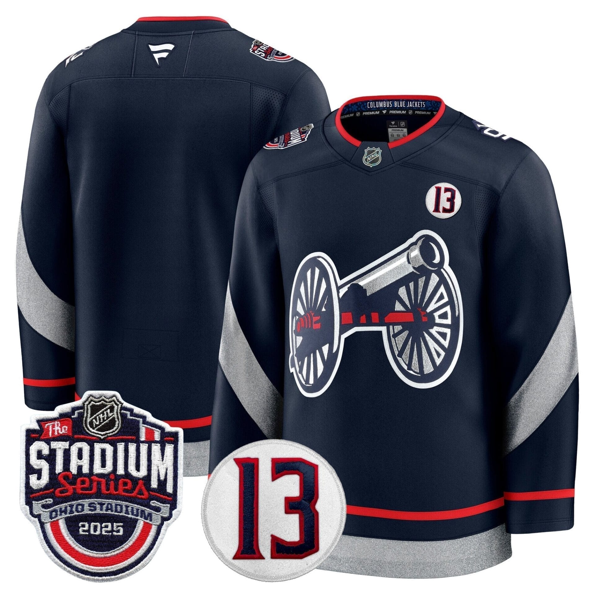 Men's Columbus Blue Jackets 2025 Stadium Series & #13 Johnny Gaudreau Patch Premium Jersey - All Stitched - Image 16