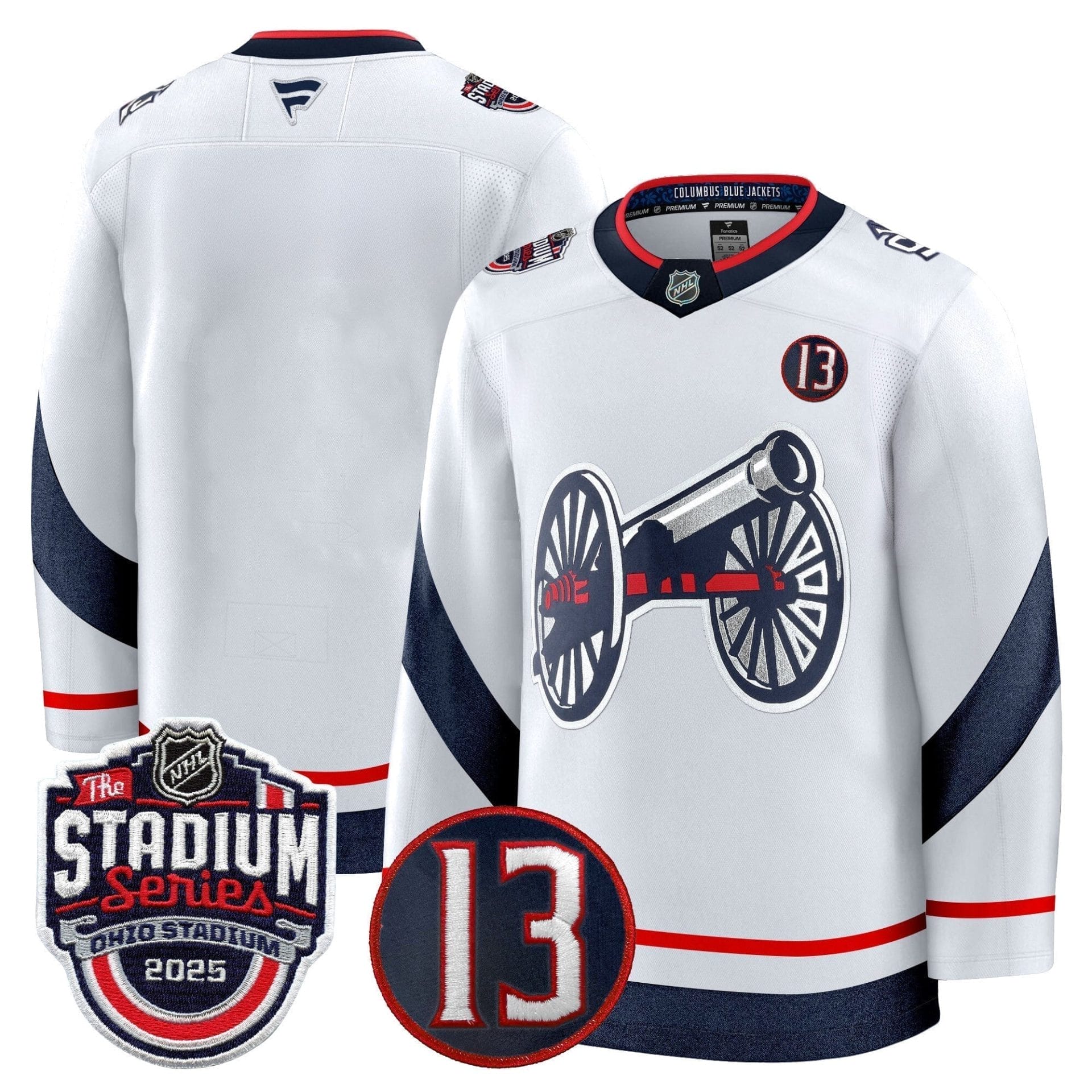 Men's Columbus Blue Jackets 2025 Stadium Series & #13 Johnny Gaudreau Patch Premium Jersey - All Stitched - Image 8