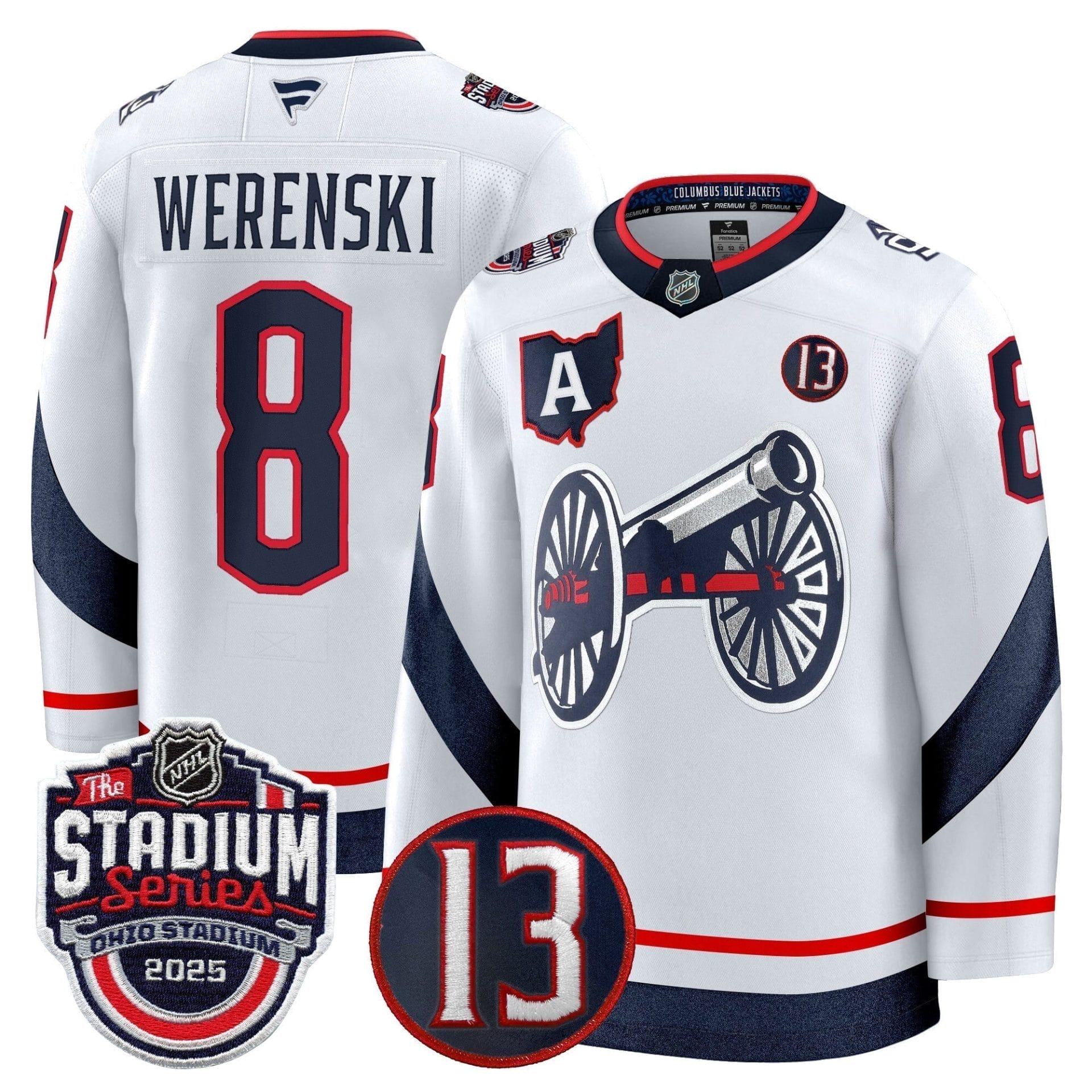 Men's Columbus Blue Jackets 2025 Stadium Series & #13 Johnny Gaudreau Patch Premium Jersey - All Stitched - Image 17