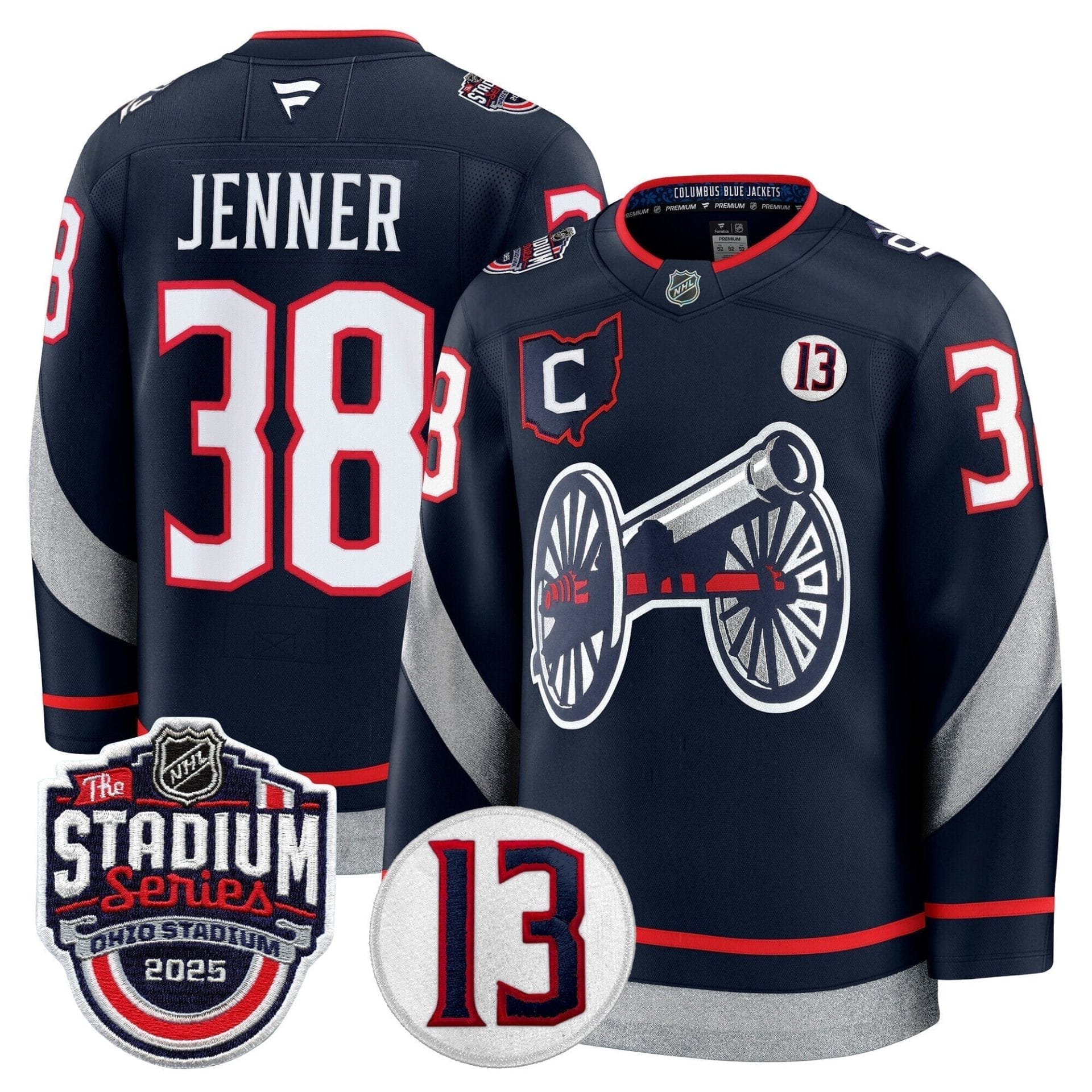 Men's Columbus Blue Jackets 2025 Stadium Series & #13 Johnny Gaudreau Patch Premium Jersey - All Stitched - Image 10