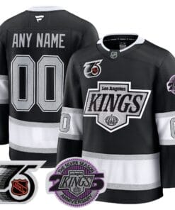 Alternative view of Los Angeles Kings 91-92 75th 25th Anniversary Patch Premium Custom Jersey - All Stitched