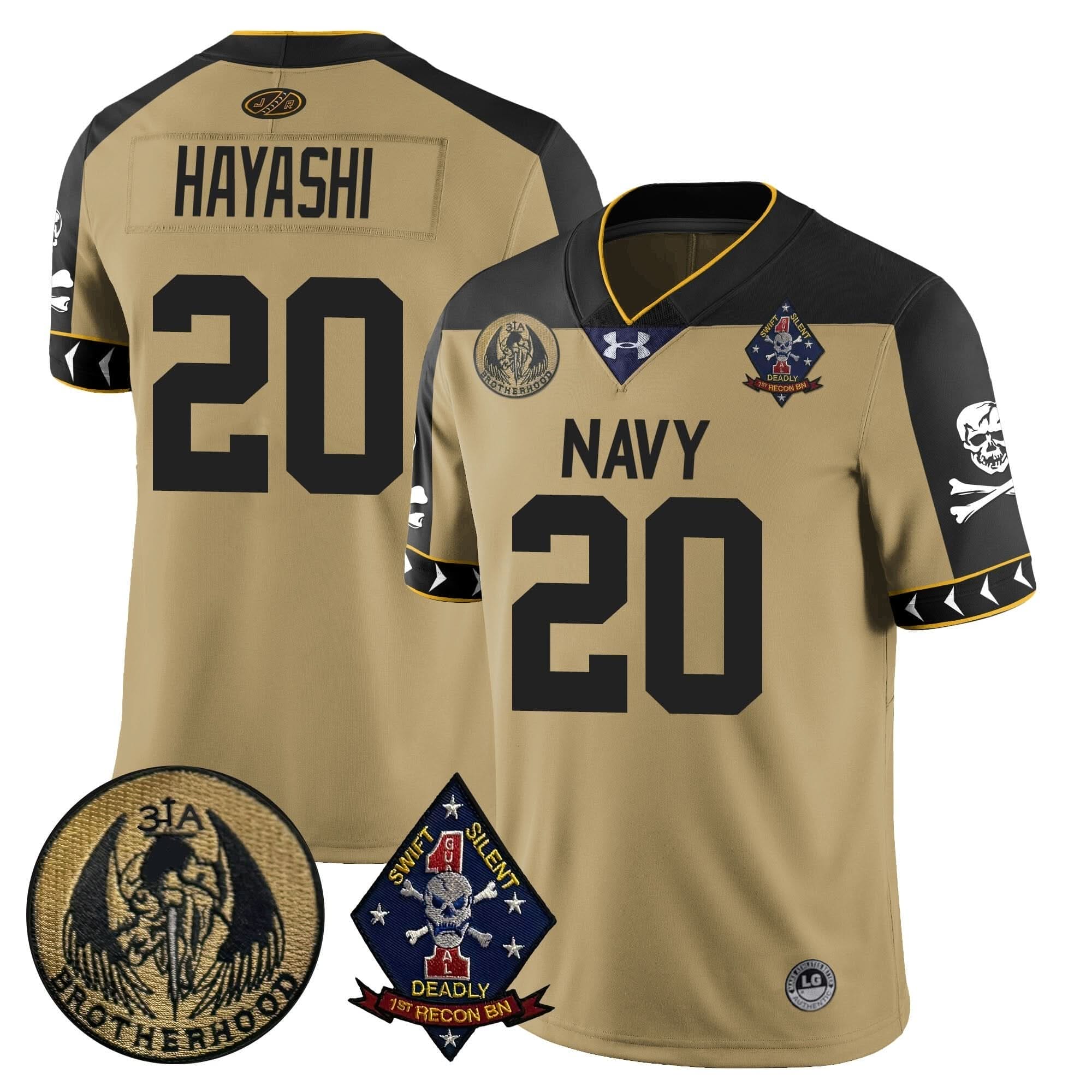 Navy Midshipmen Lacrosse Jolly Rogers Vapor Limited Jersey - All Stitched - Image 3