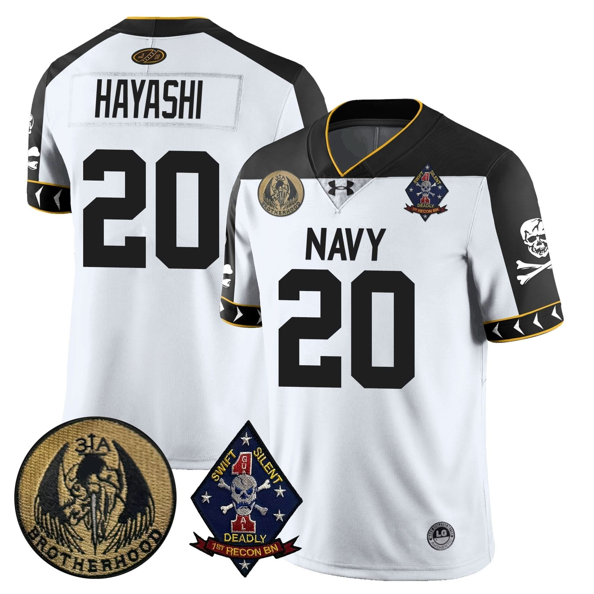 Navy Midshipmen Lacrosse Jolly Rogers Vapor Limited Jersey - All Stitched - Image 18