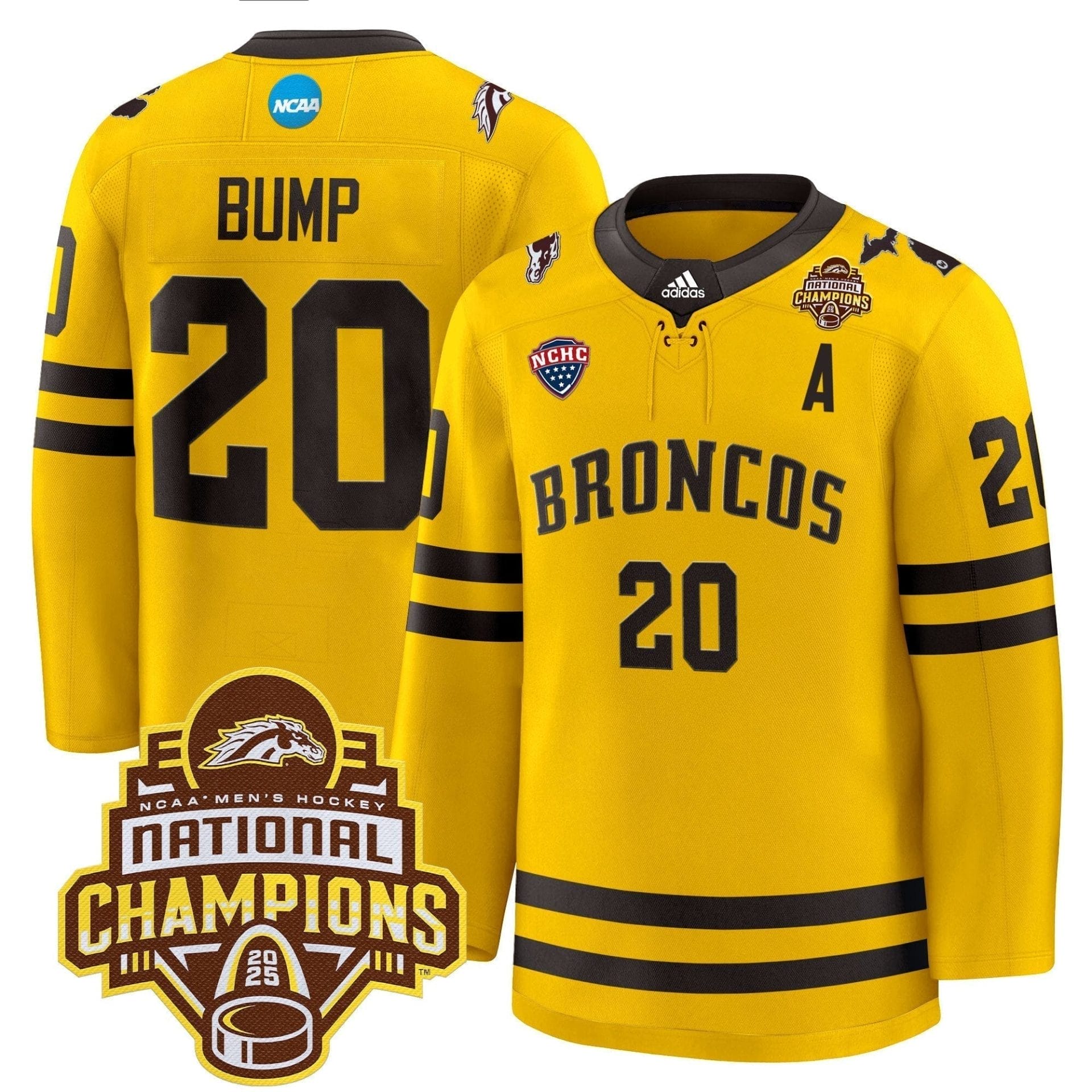 Men Western Michigan Broncos 2025 National Champions Patch Premium Jersey - All Stitched - Image 9