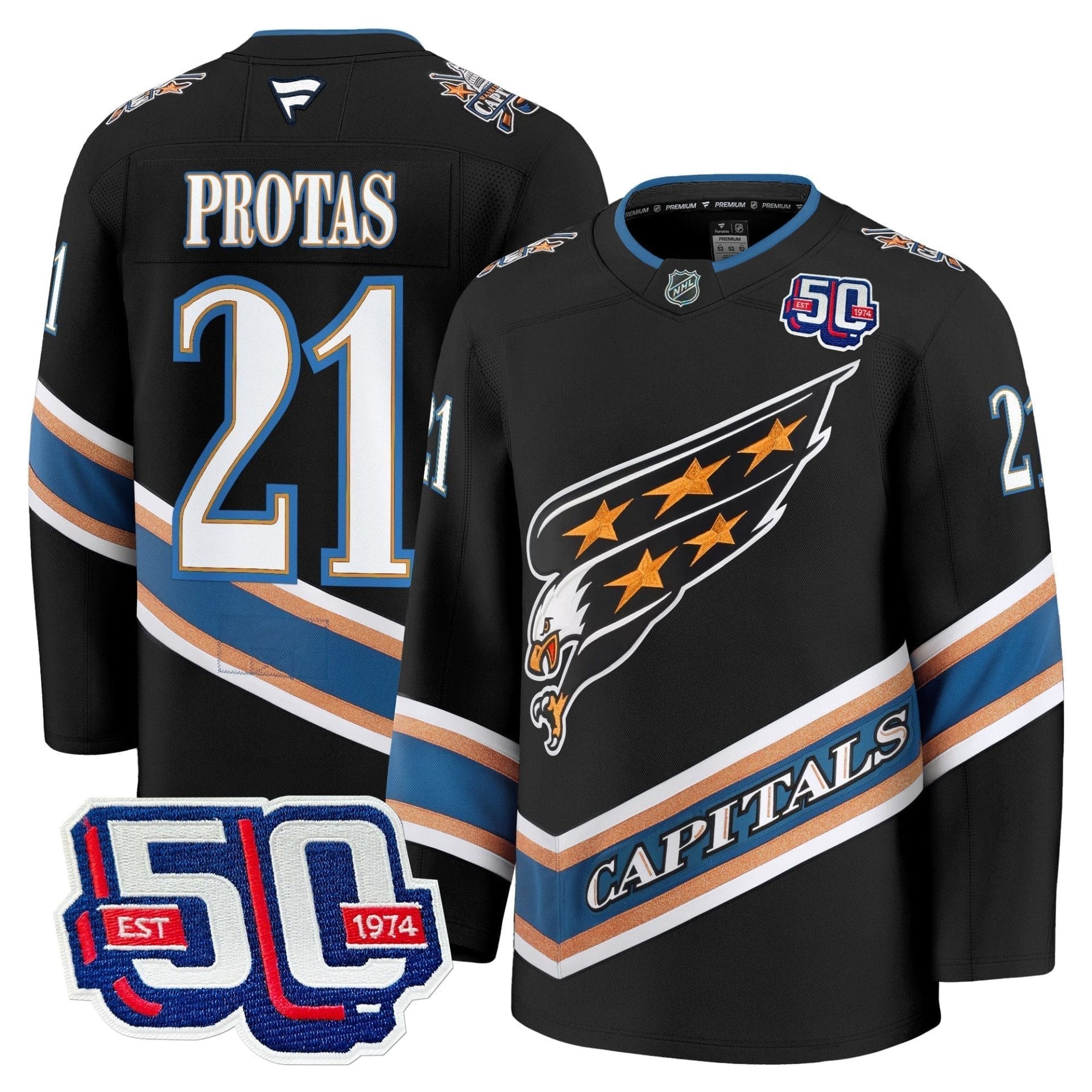 Men Washington Capitals Screaming Eagle Jersey Collection (1995-2024) - All Stitched - Image 3