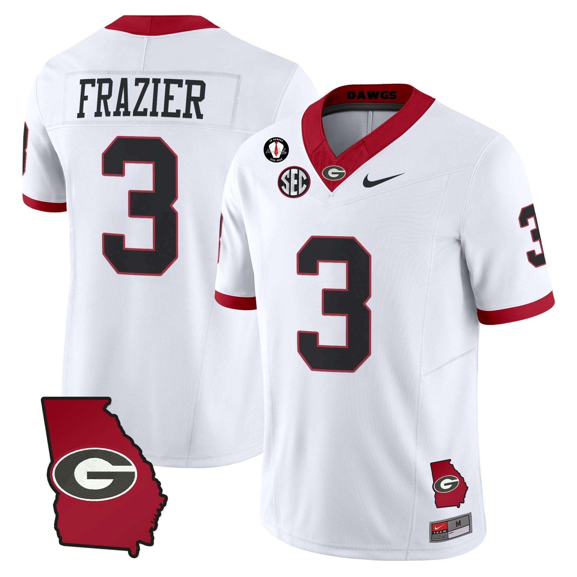 Georgia Bulldogs 2025 Georgia Map & Vince Dooley Patch Vapor Limited Jersey - All Stitched - Image 39