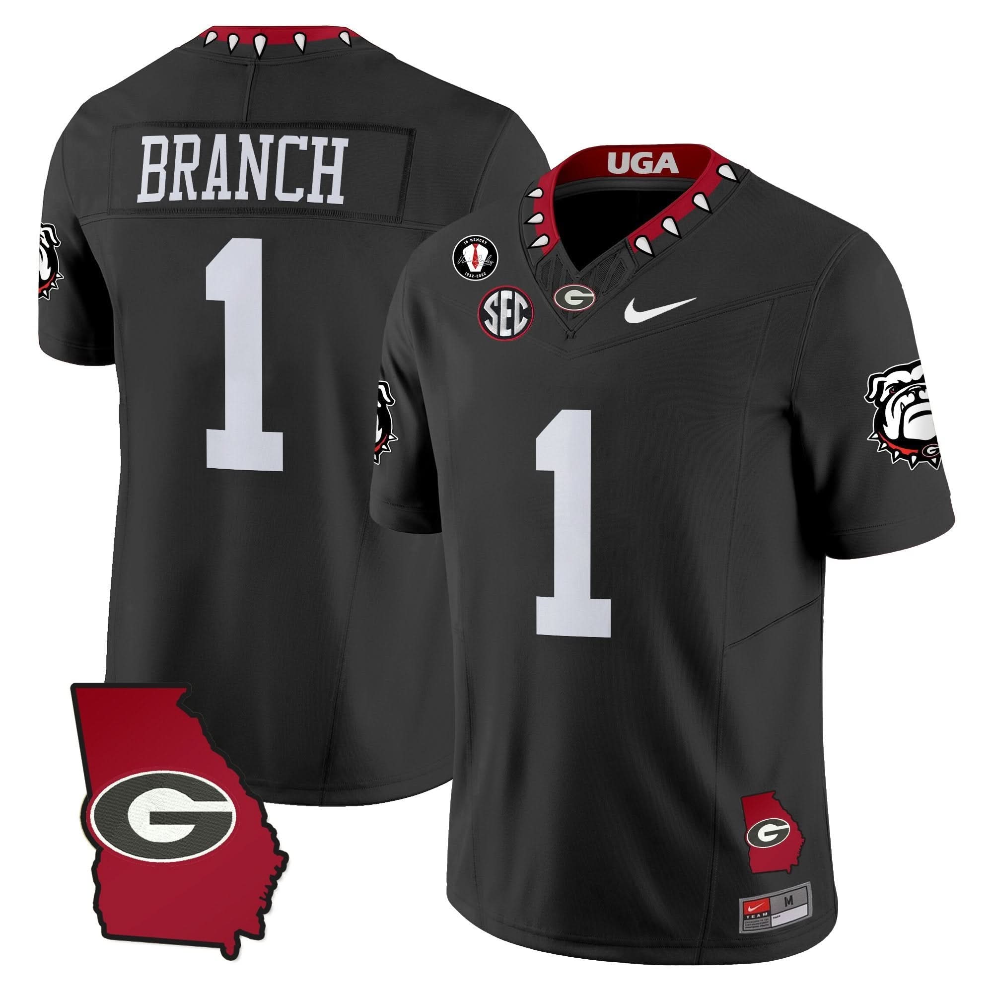 Georgia Bulldogs 2025 Georgia Map & Vince Dooley Patch Vapor Limited Jersey - All Stitched - Image 31