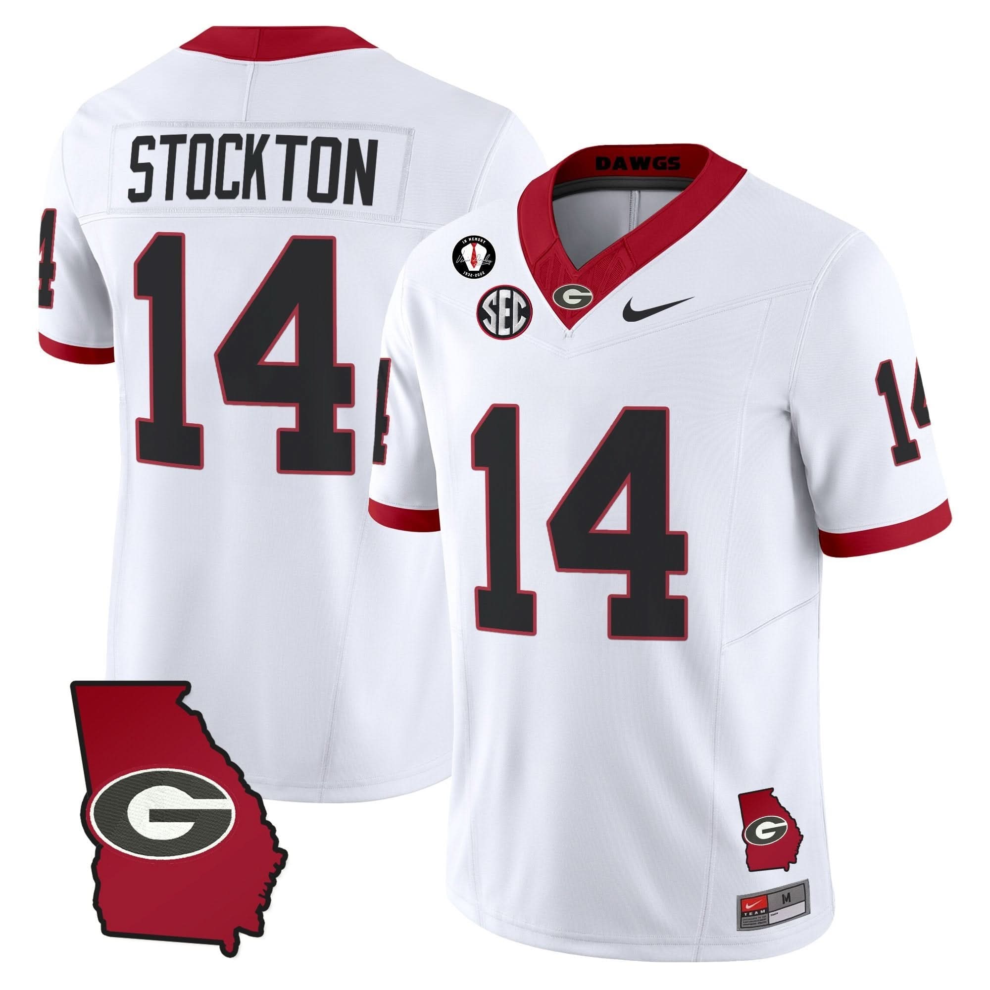 Georgia Bulldogs 2025 Georgia Map & Vince Dooley Patch Vapor Limited Jersey - All Stitched - Image 36