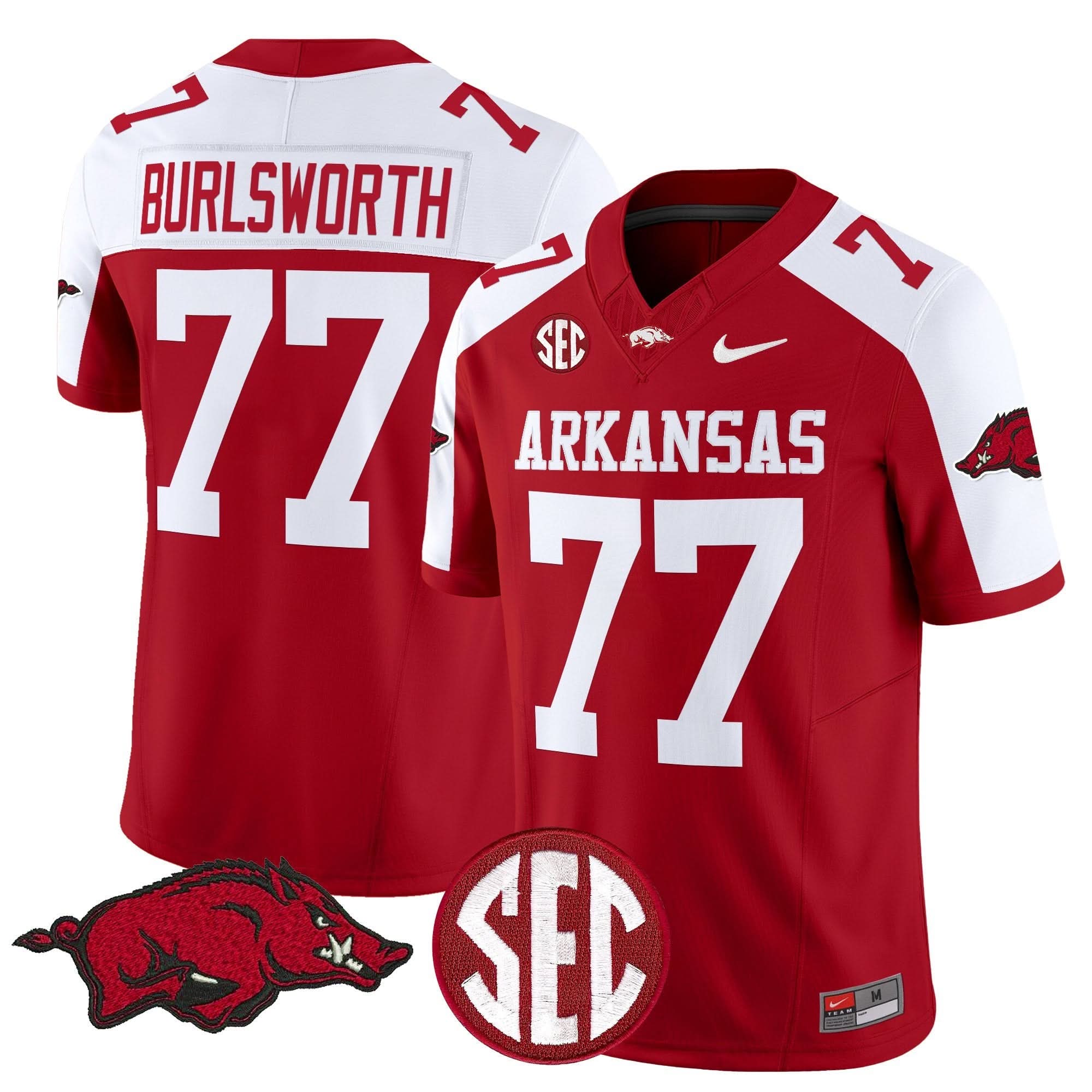 Arkansas Razorbacks Vapor Limited Jersey - All Stitched - Image 25