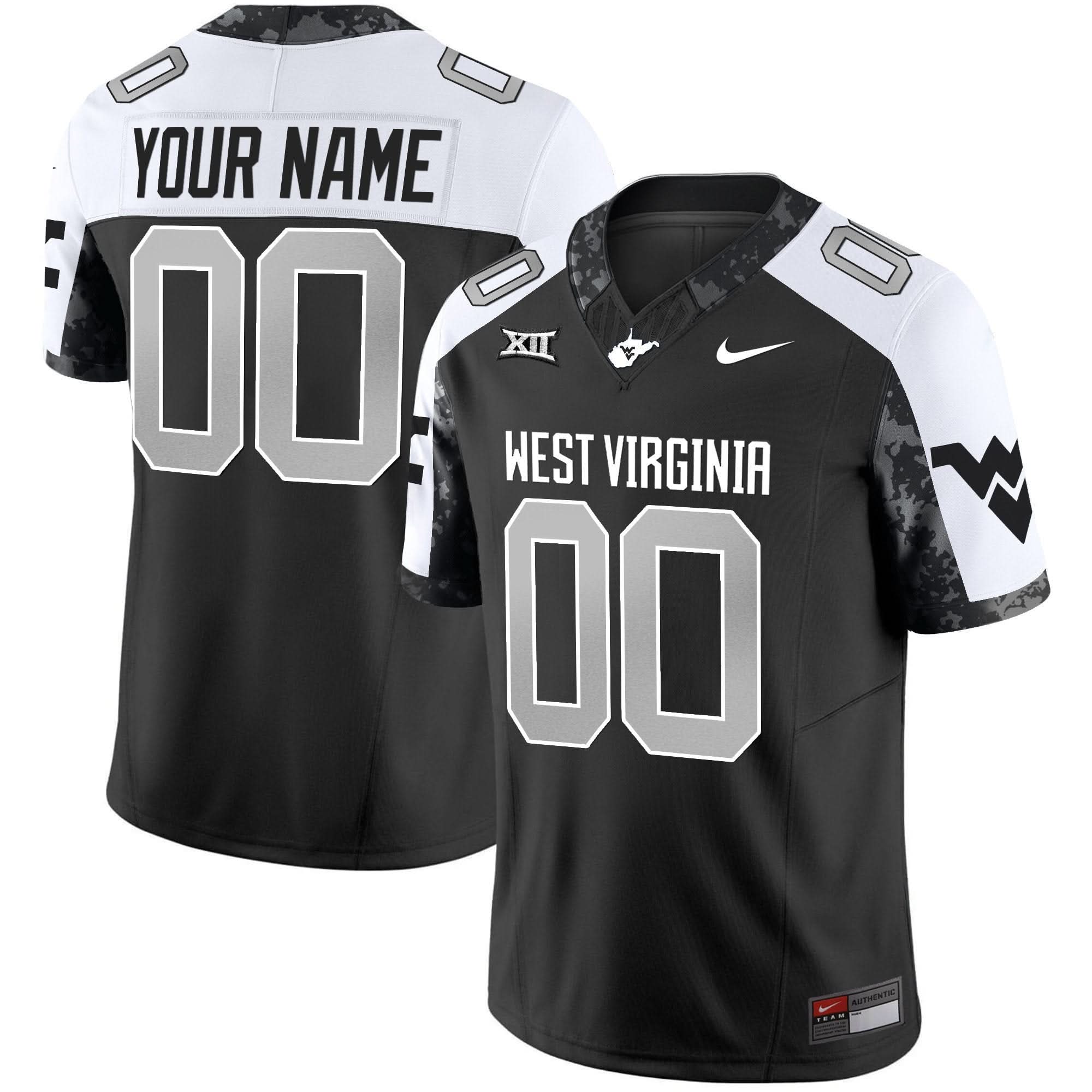 Custom West Virginia Mountaineers Jersey 2025 Coal Rush Vapor Limited All Stitched - Image 2