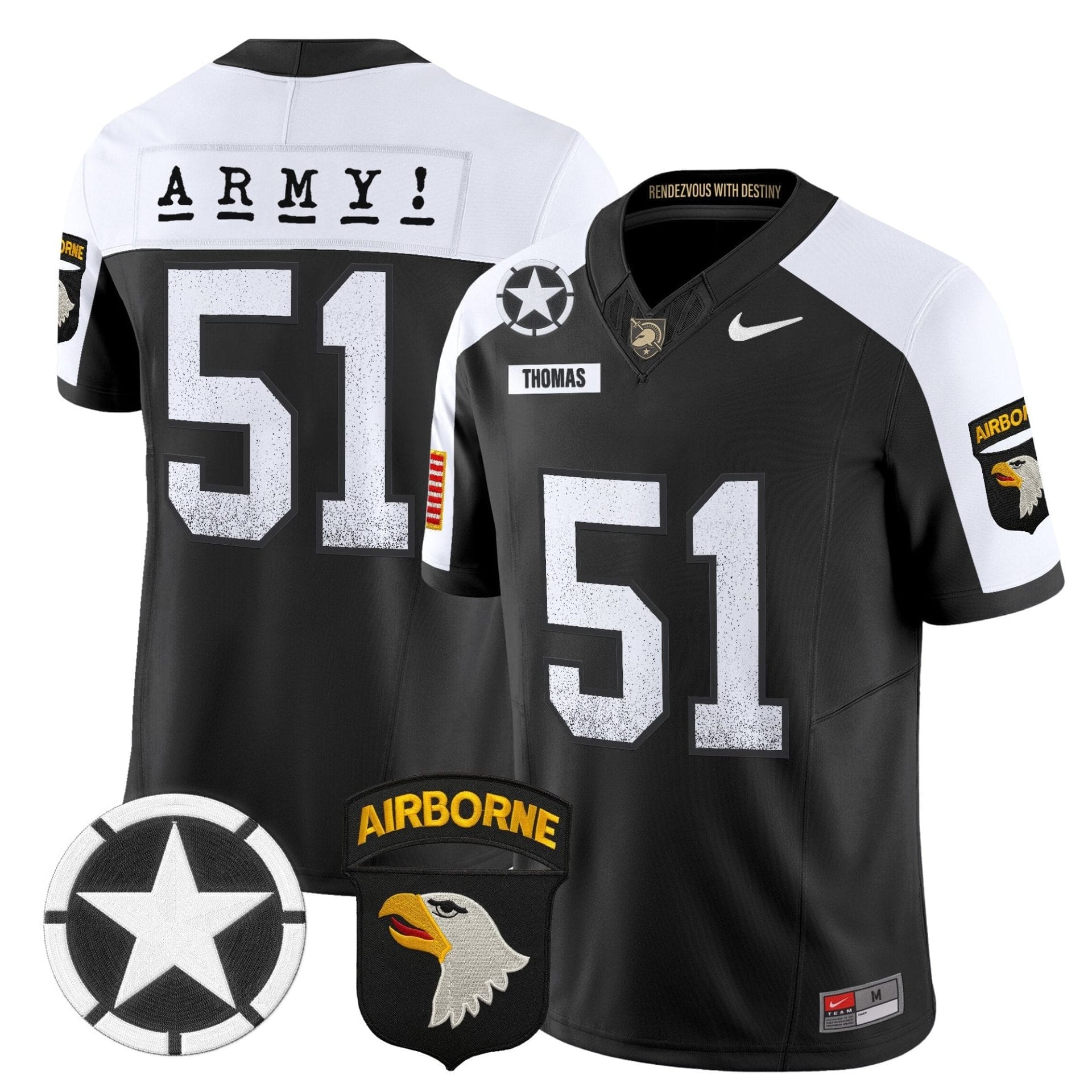 Army Black Knights 2025 Screaming Eagles Vapor Limited Jersey - All Stitched - Image 31