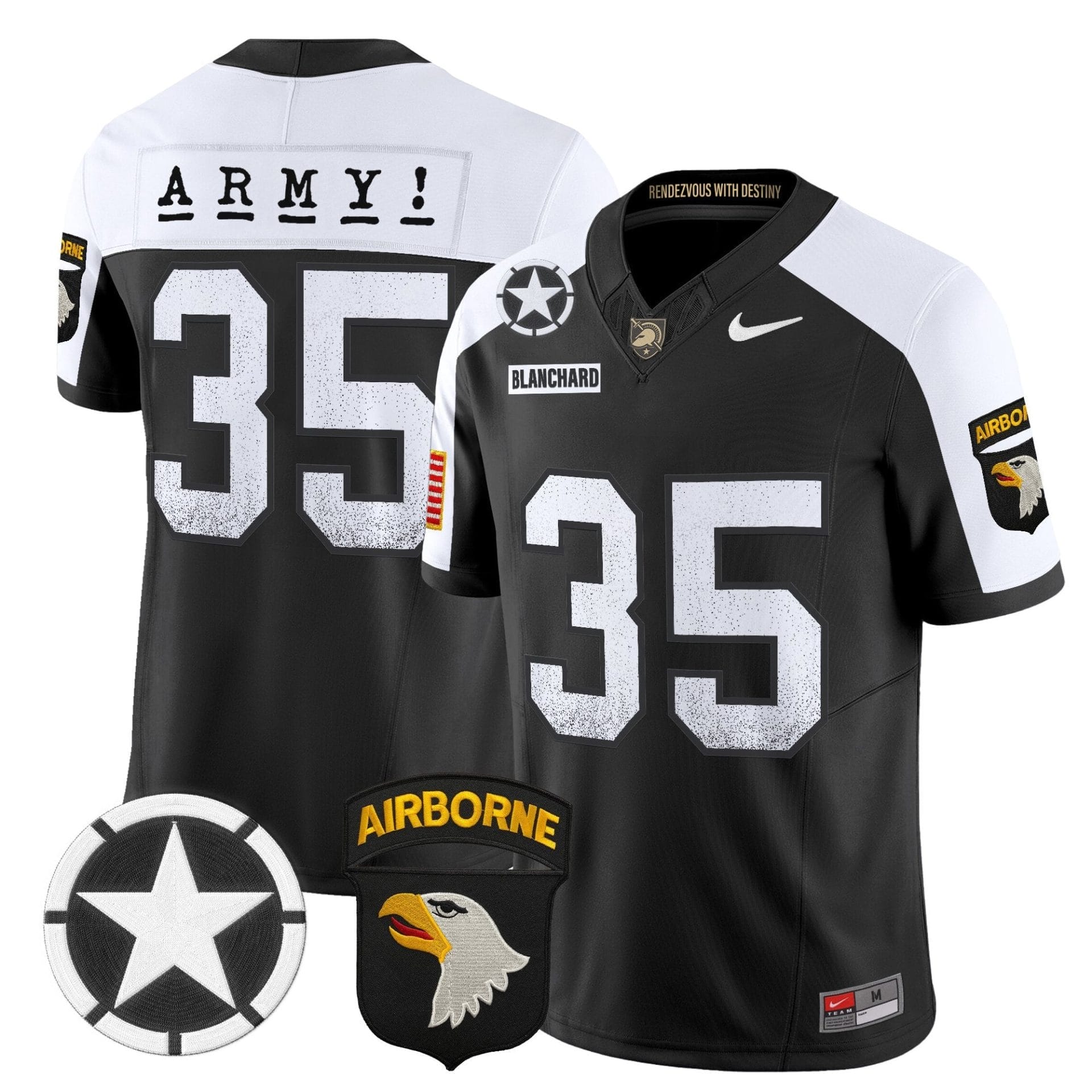 Army Black Knights 2025 Screaming Eagles Vapor Limited Jersey - All Stitched - Image 30
