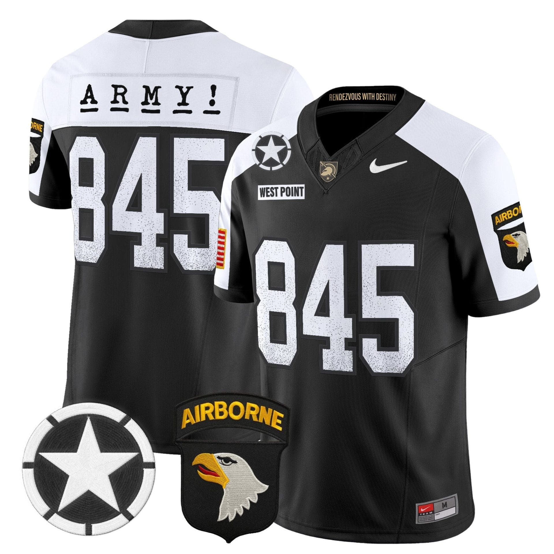 Army Black Knights 2025 Screaming Eagles Vapor Limited Jersey - All Stitched - Image 34