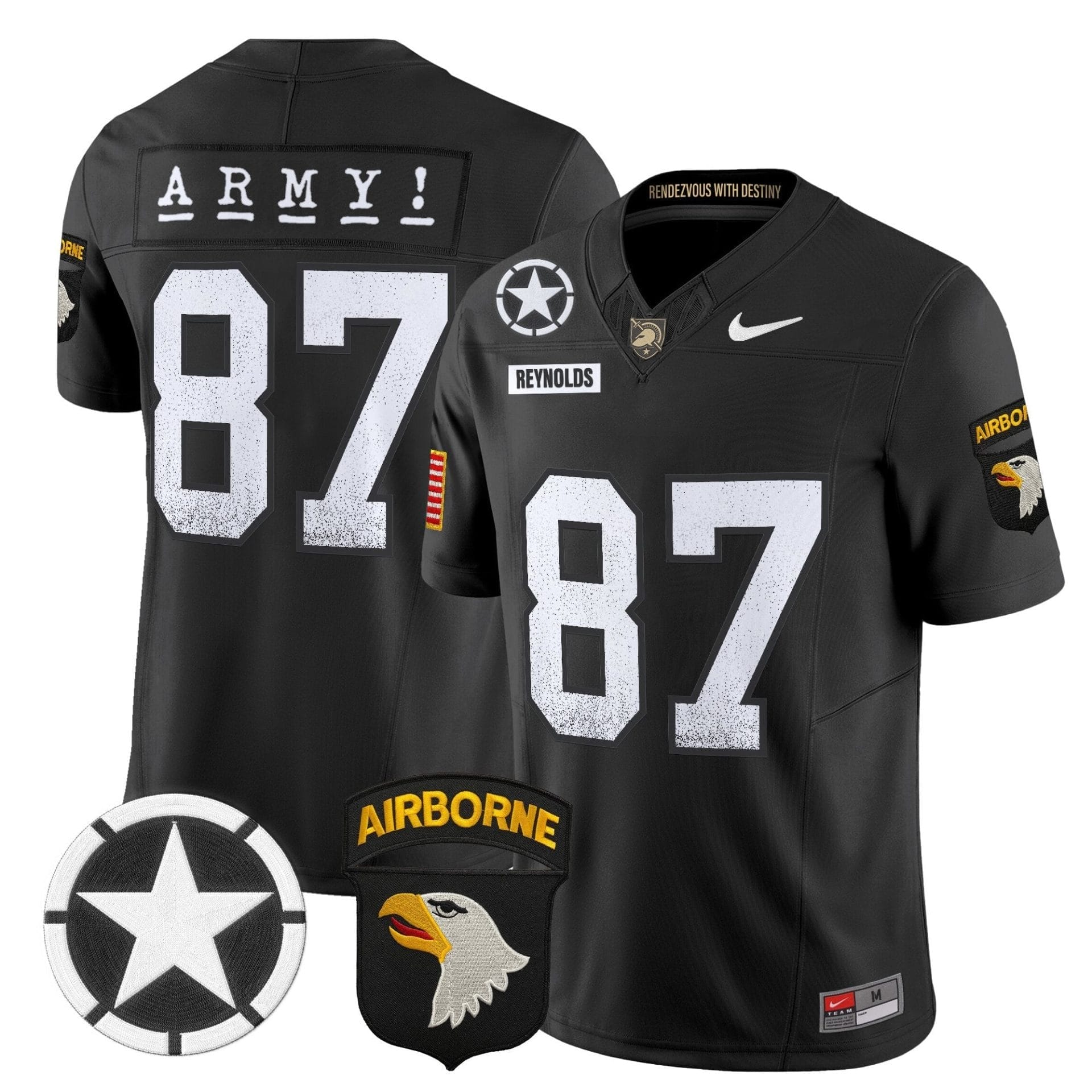 Army Black Knights 2025 Screaming Eagles Vapor Limited Jersey - All Stitched - Image 42